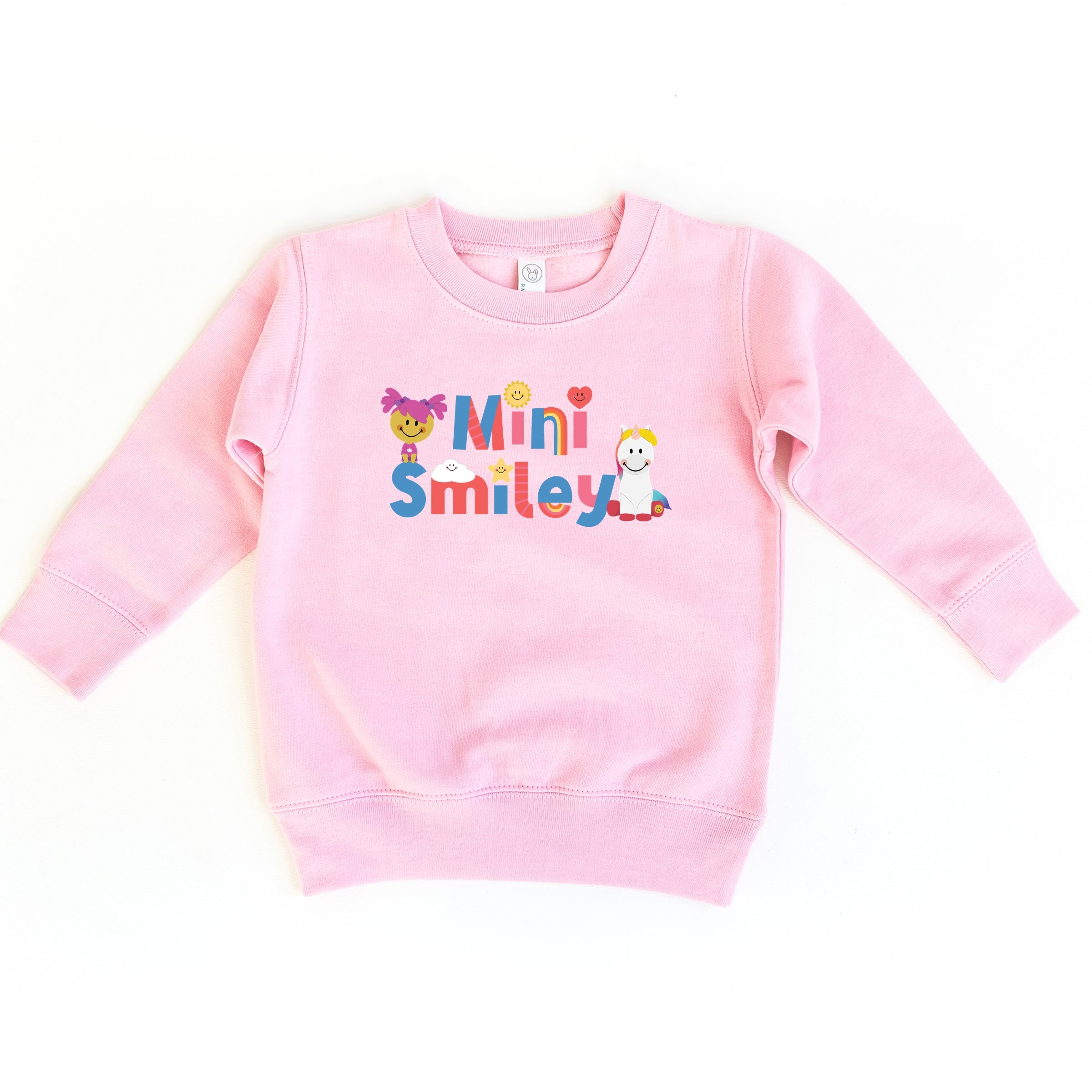 Mini Smiley Icons Unicorn - Toddler Graphic Sweatshirt