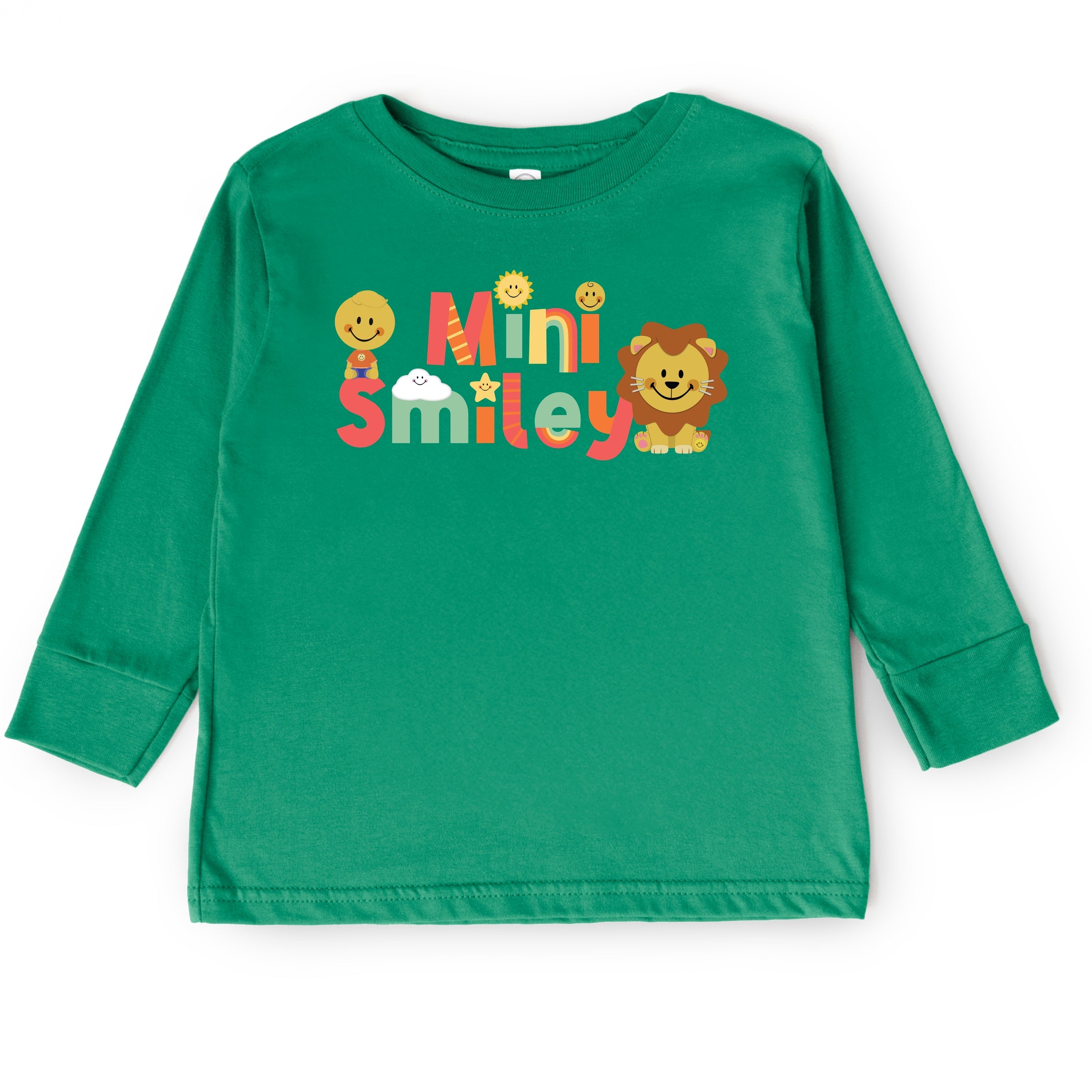 Mini Smiley Icons Lion - Toddler Long Sleeve Graphic Tee