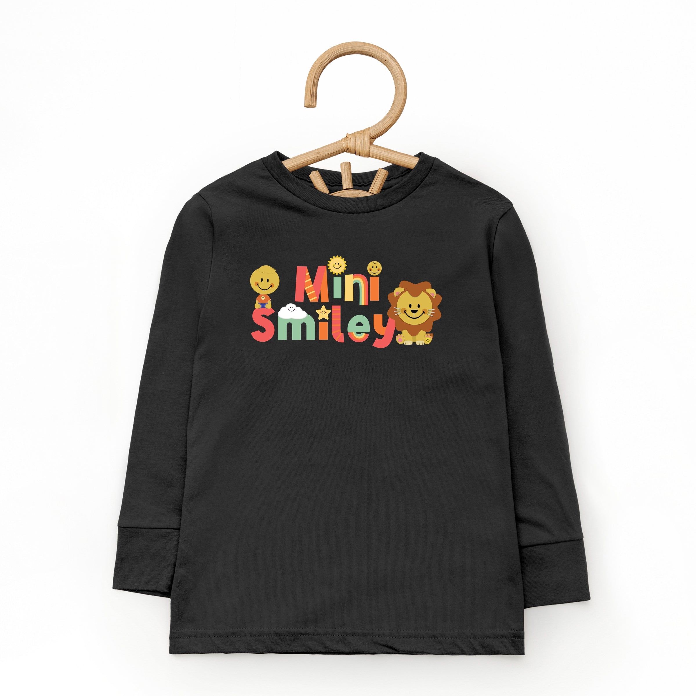 Mini Smiley Icons Lion - Toddler Long Sleeve Graphic Tee