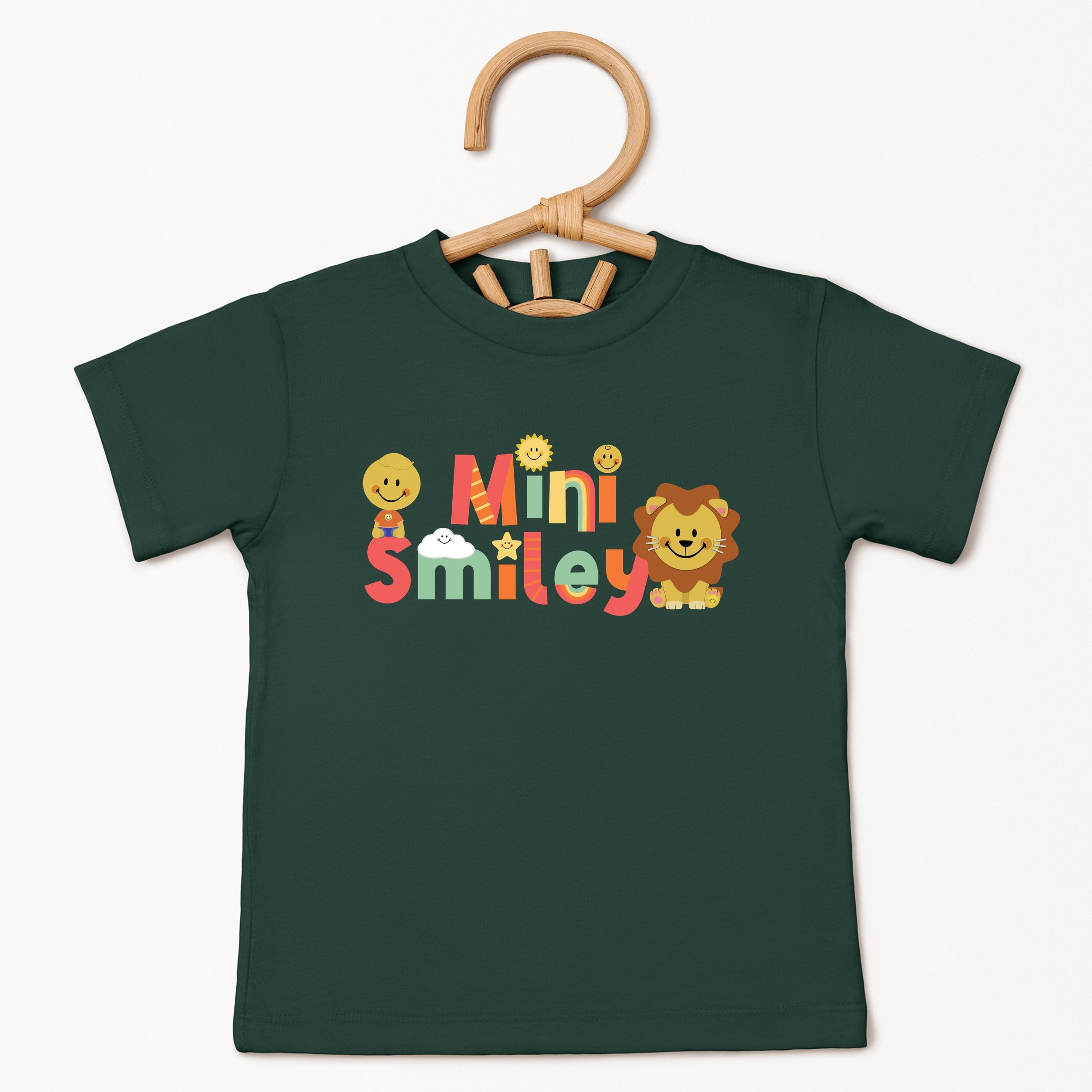 Mini Smiley Icons Lion - Toddler Short Sleeve Graphic T-Shirt