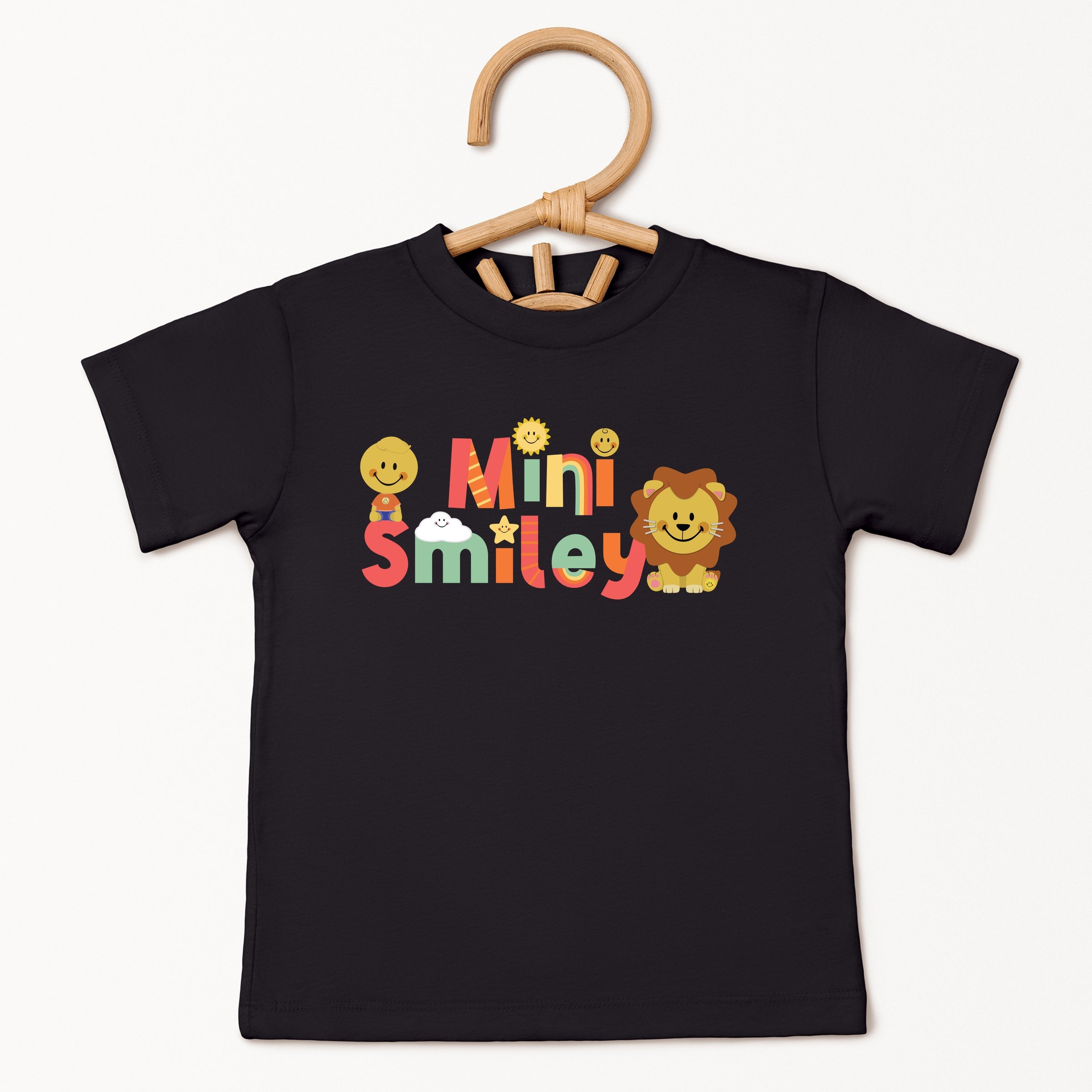 Mini Smiley Icons Lion - Toddler Short Sleeve Graphic T-Shirt