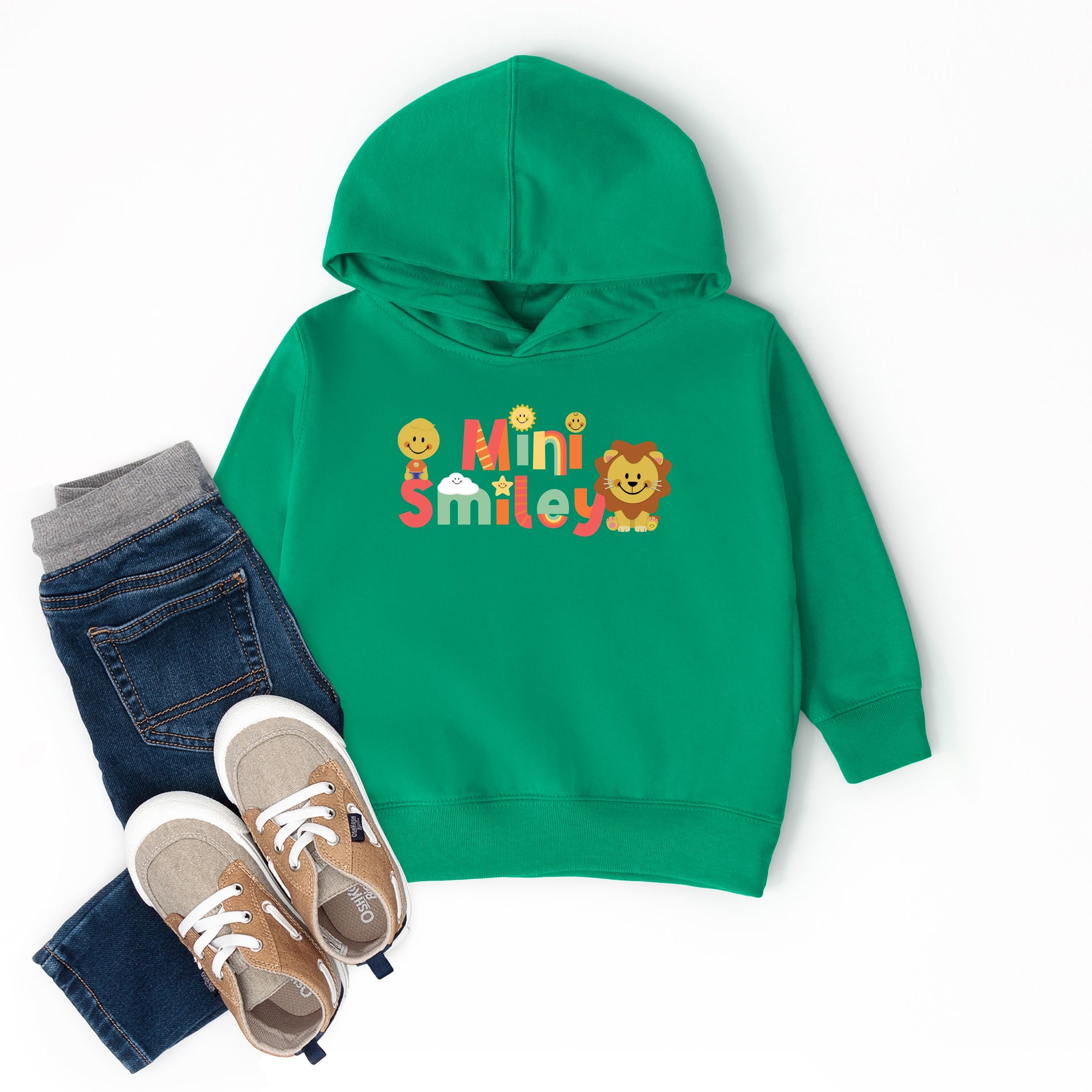 Mini Smiley Icons Lion - Toddler Hoodie