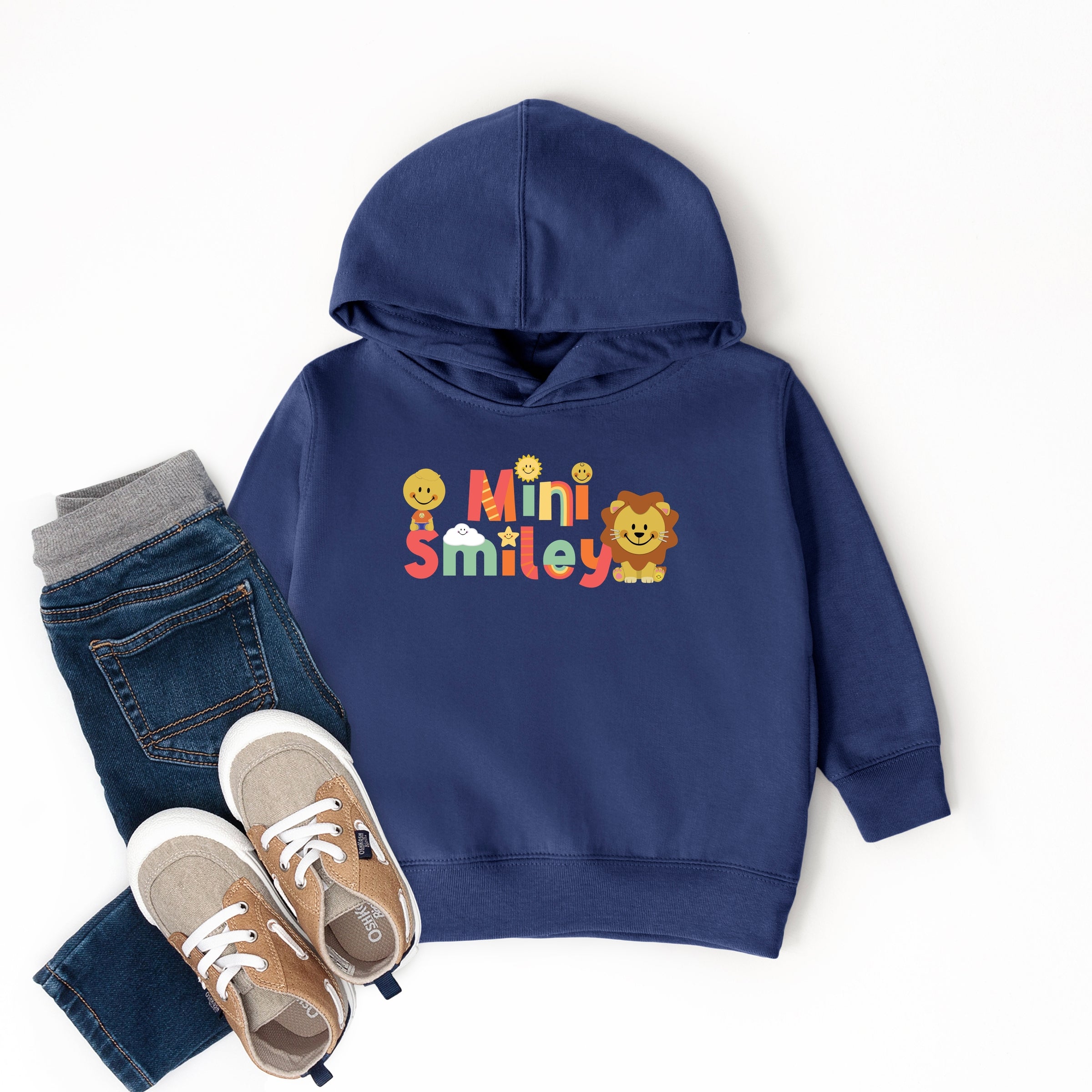 Mini Smiley Icons Lion - Toddler Hoodie