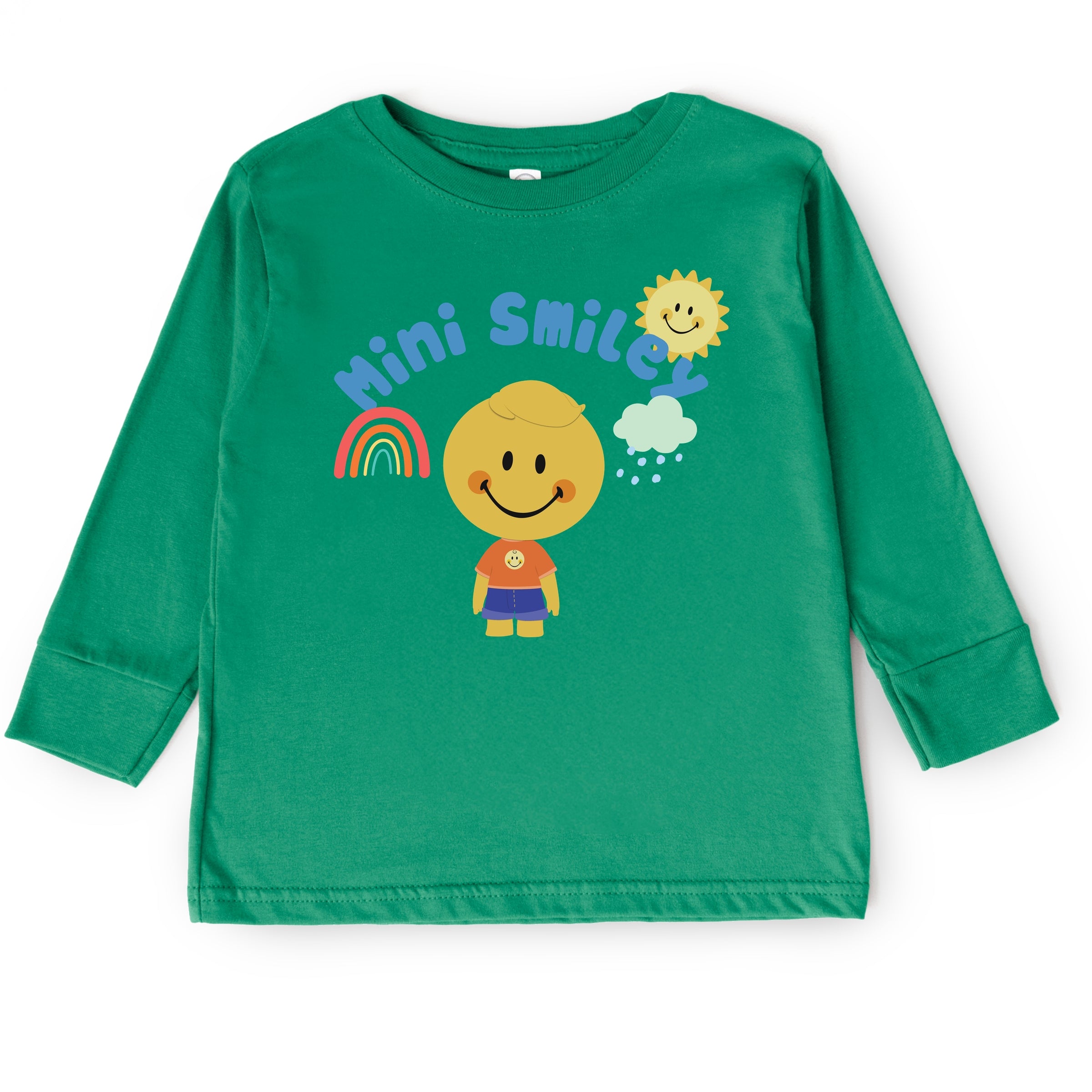 Mini Smiley Rainbow Cloud Lumi - Toddler Long Sleeve Graphic Tee