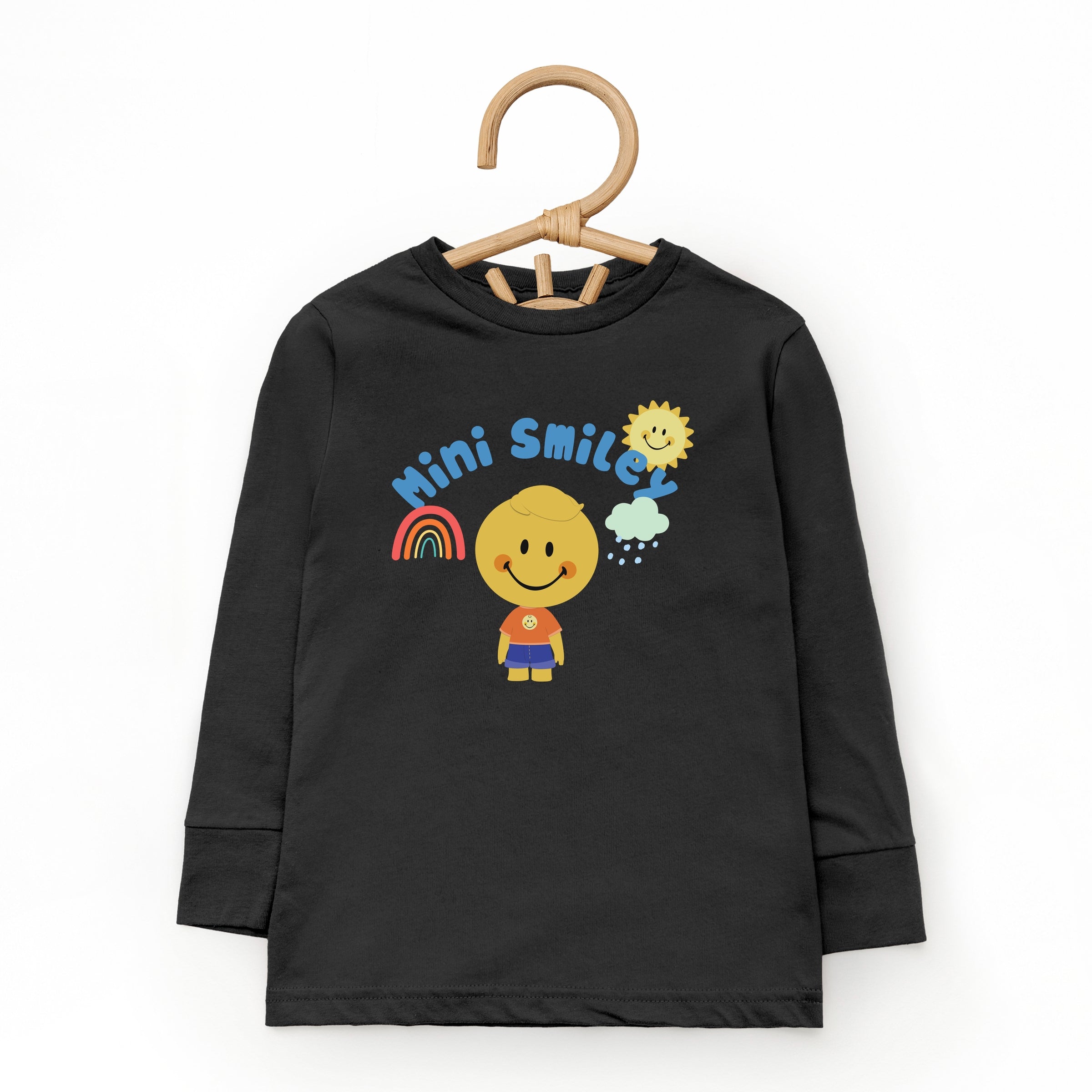 Mini Smiley Rainbow Cloud Lumi - Toddler Long Sleeve Graphic Tee