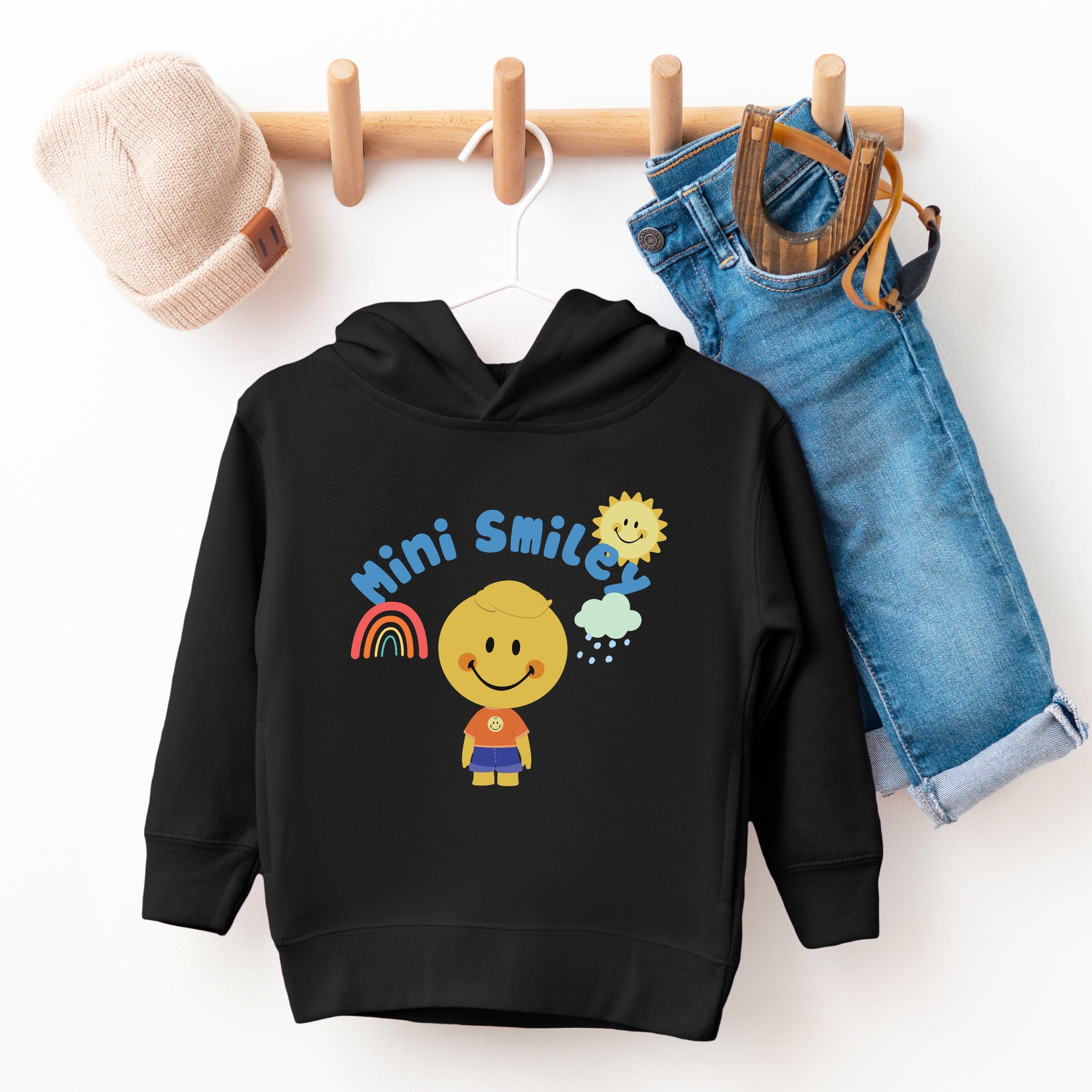Mini Smiley Rainbow Cloud Lumi - Toddler Hoodie