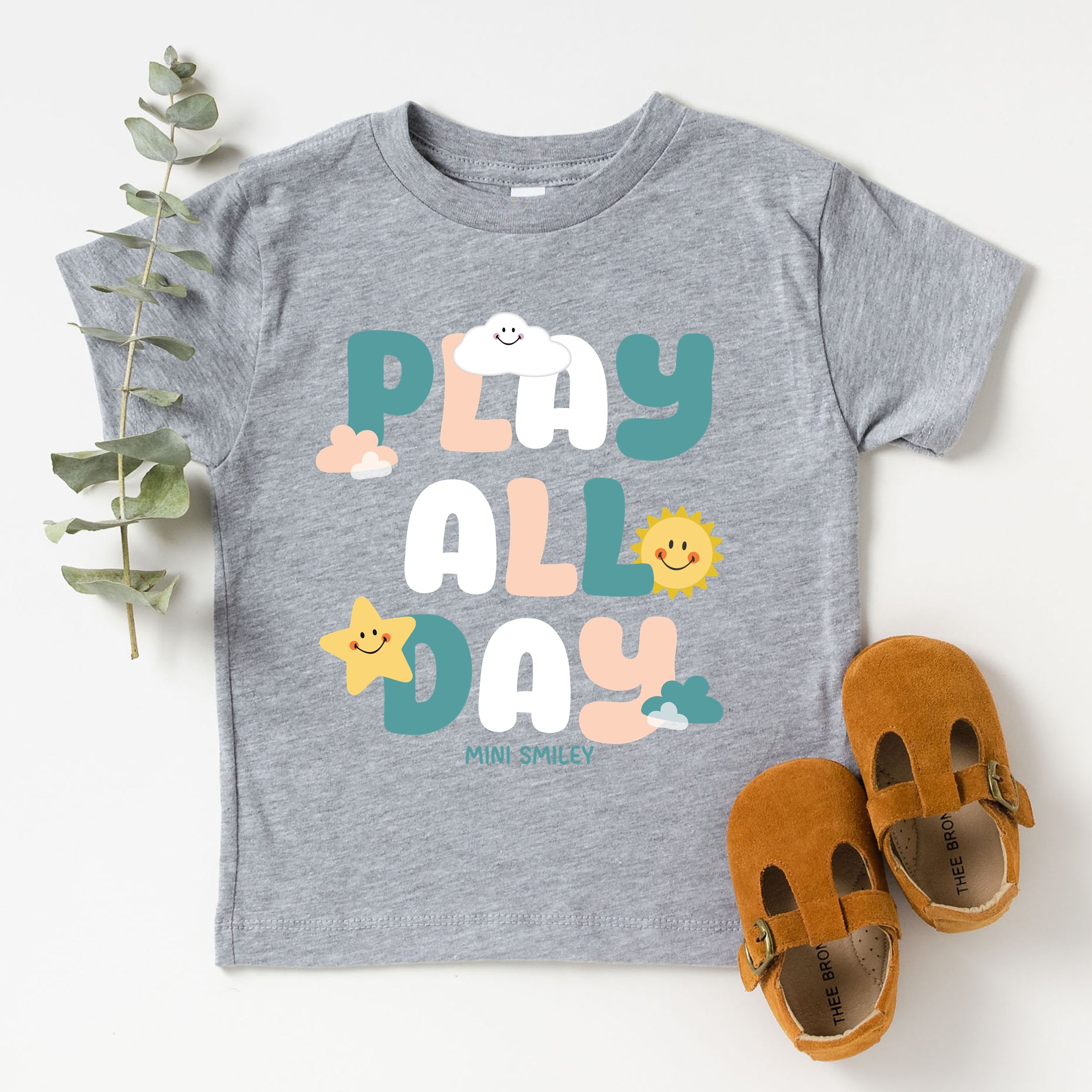 Mini Smiley Play All Day - Toddler Short Sleeve Graphic T-Shirt