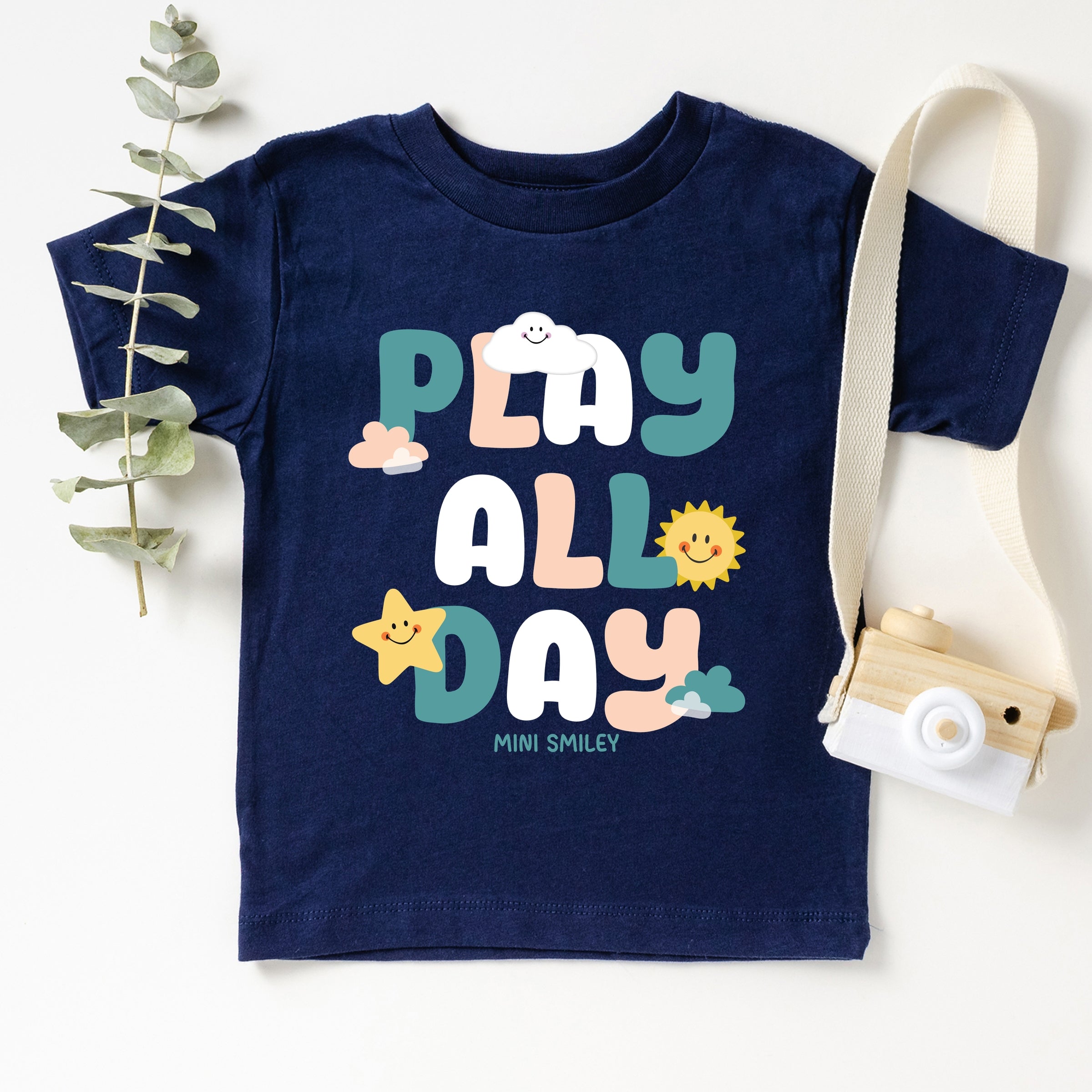 Mini Smiley Play All Day - Toddler Short Sleeve Graphic T-Shirt