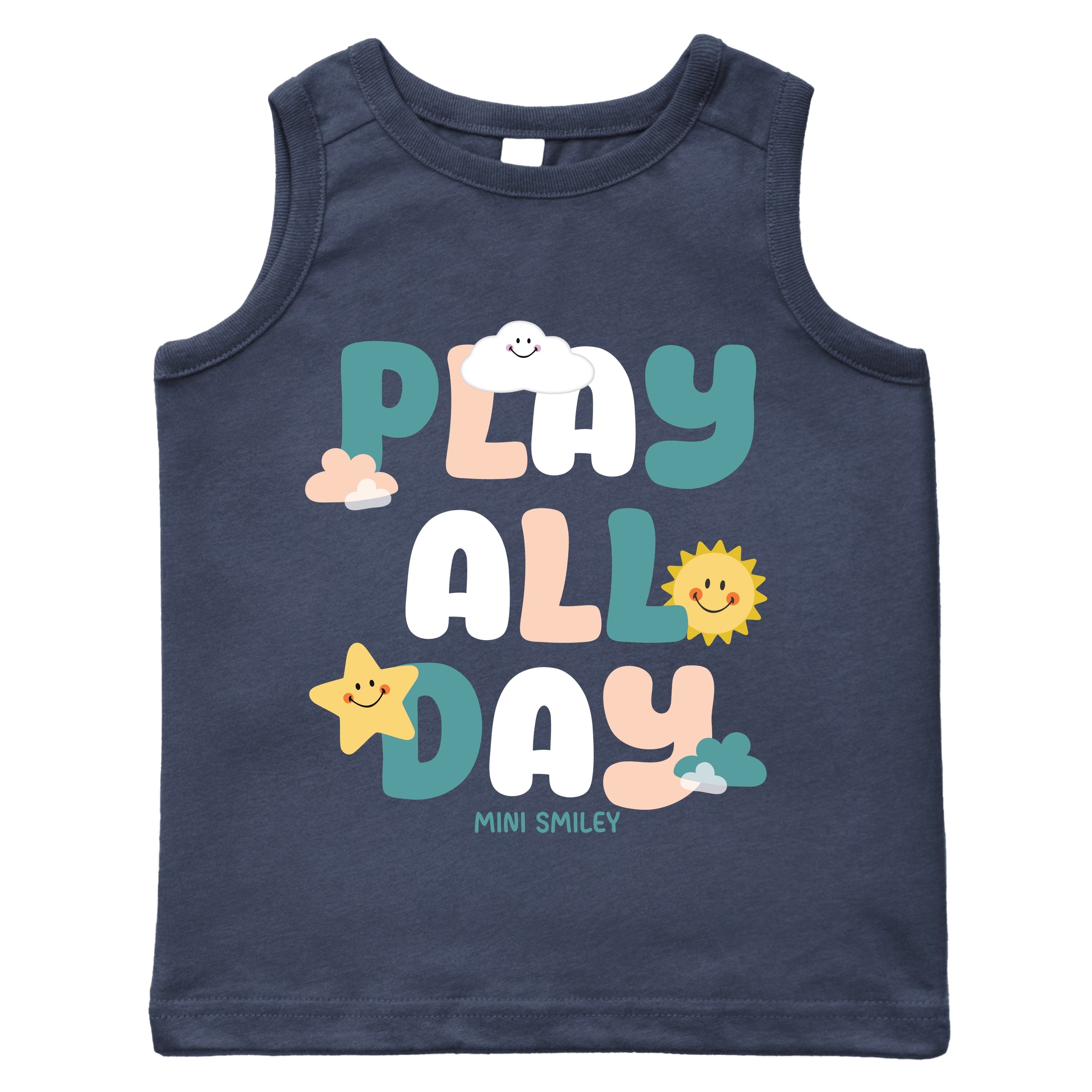 Mini Smiley Play All Day - Toddler Graphic Tank
