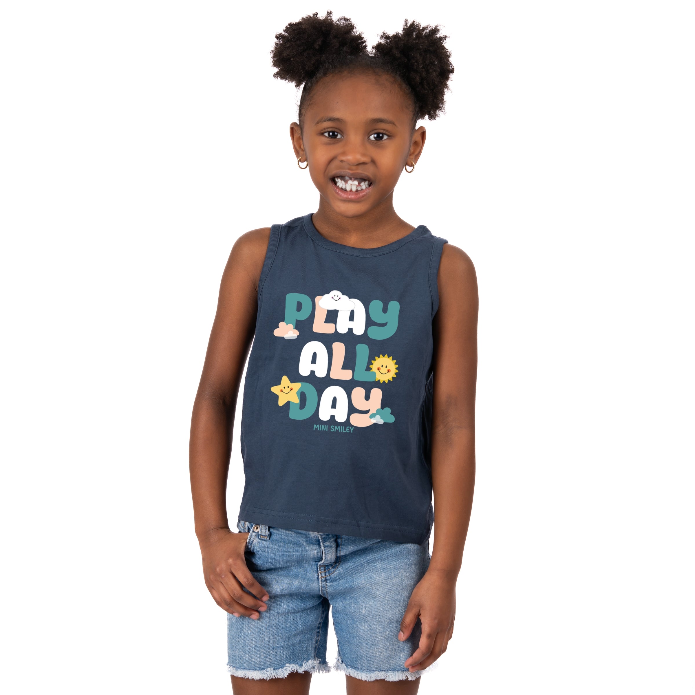 Mini Smiley Play All Day - Toddler Graphic Tank