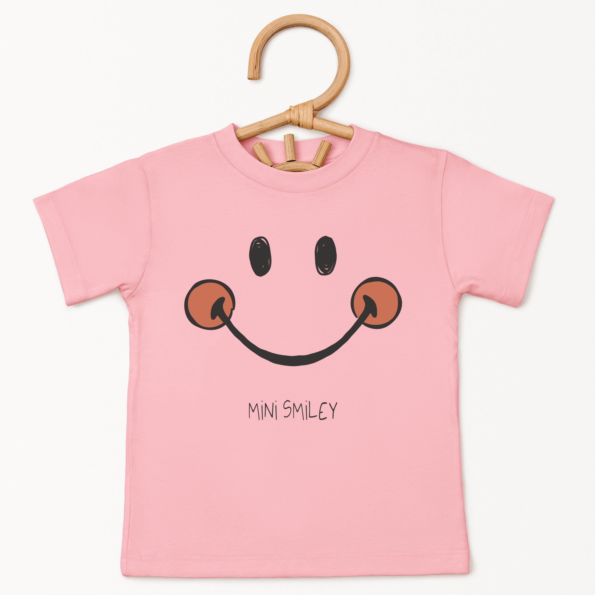 Mini Smiley Smile Outline - Toddler Short Sleeve Graphic T-Shirt