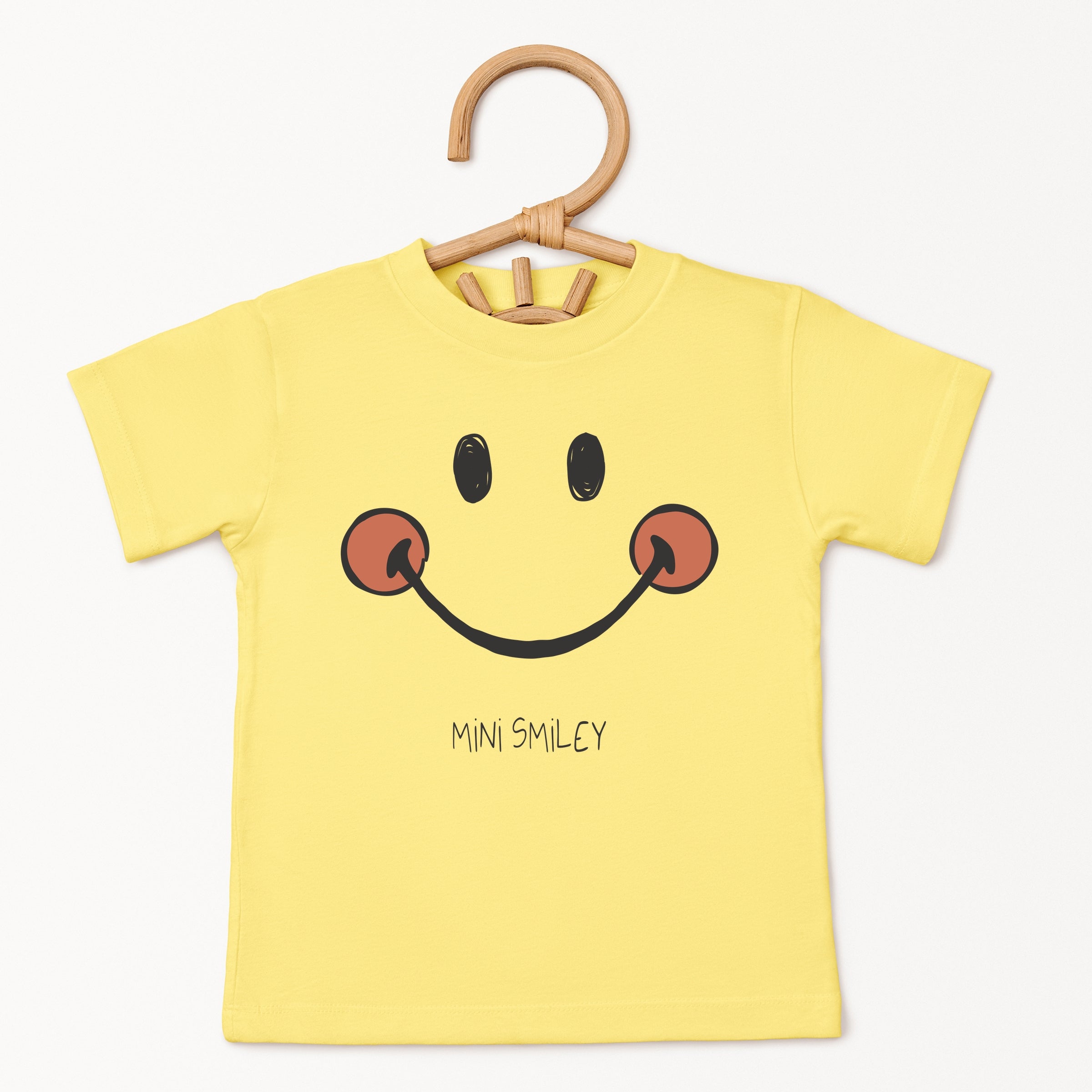 Mini Smiley Smile Outline - Toddler Short Sleeve Graphic T-Shirt