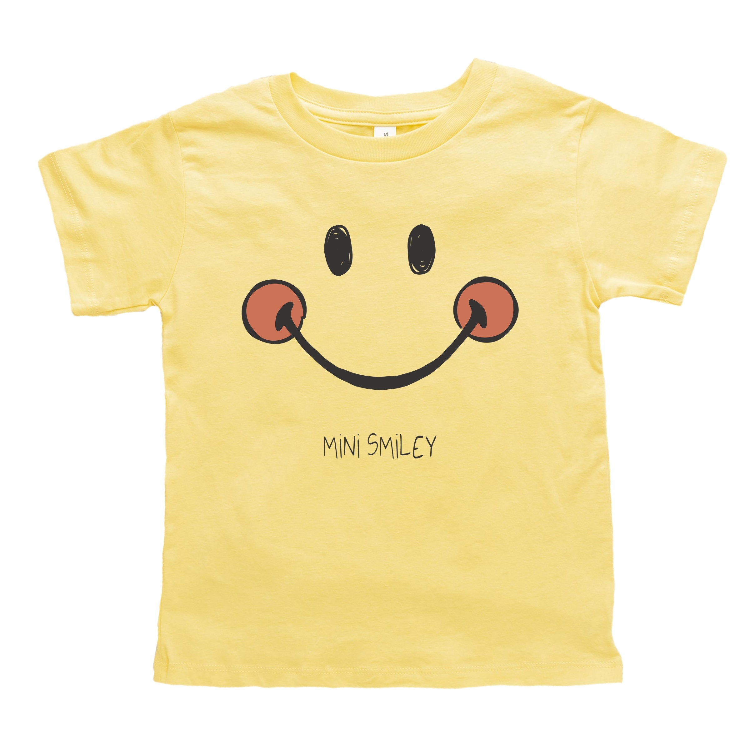 Mini Smiley Smile Outline - Toddler Short Sleeve Graphic T-Shirt