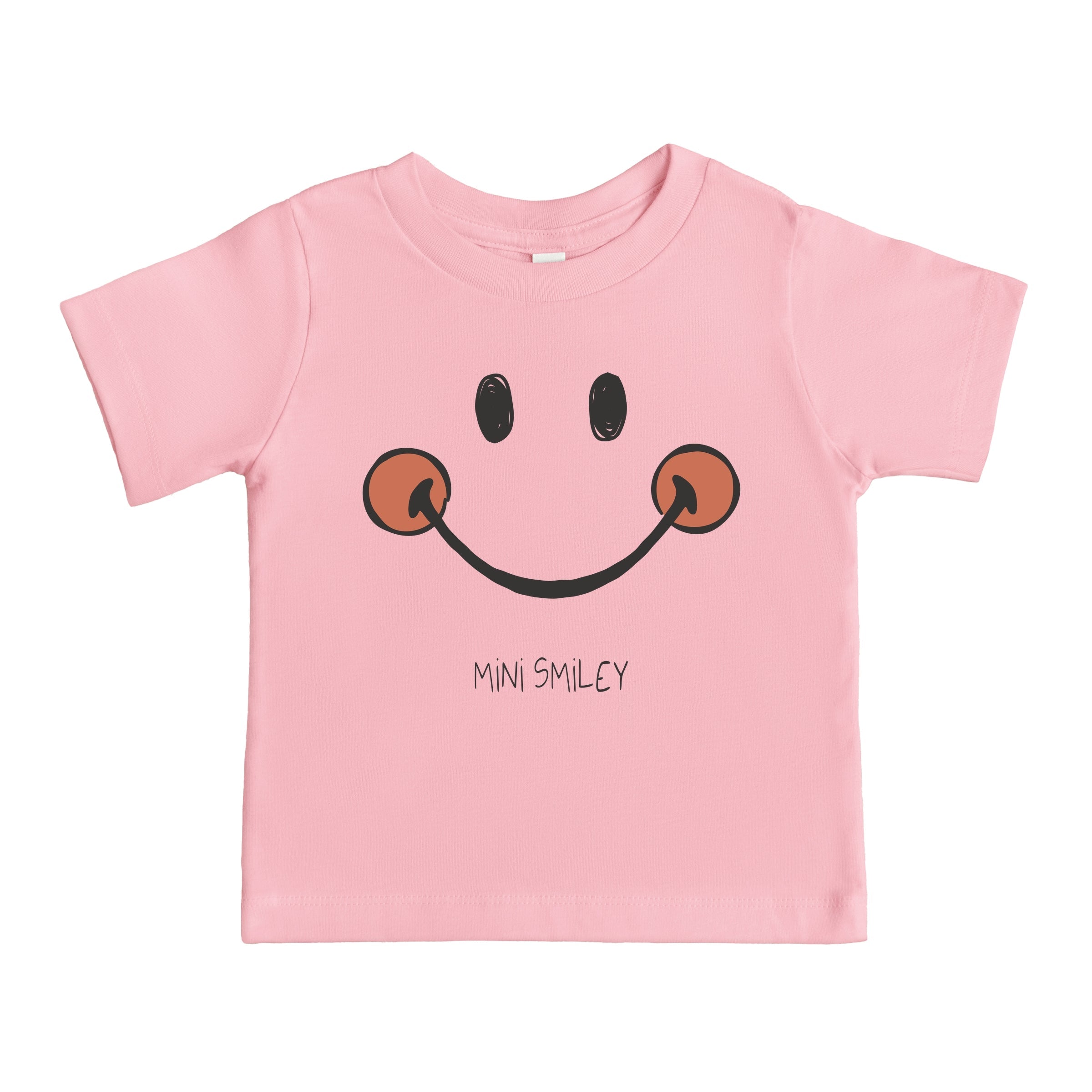 Mini Smiley Smile Outline - Toddler Short Sleeve Graphic T-Shirt