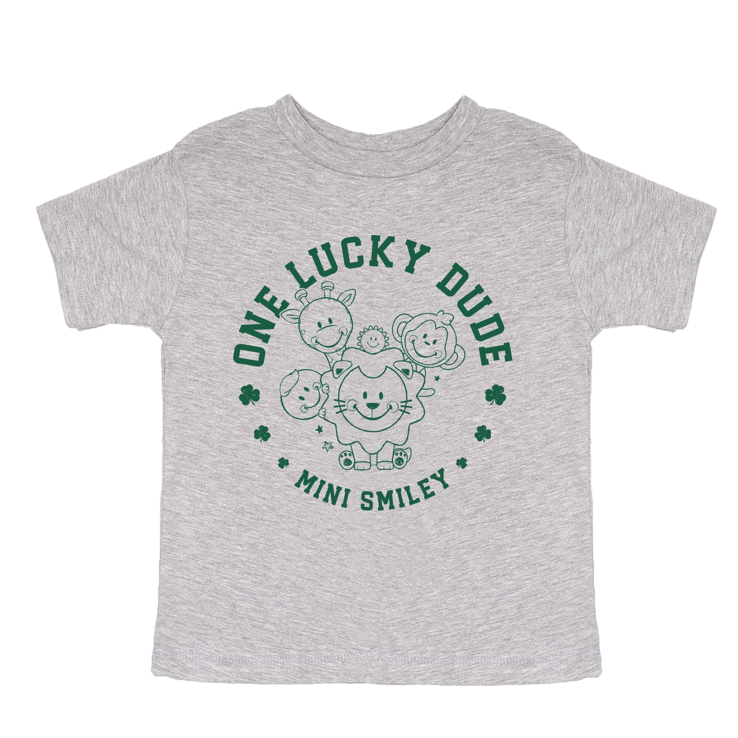 Mini Smiley One Lucky Dude - Toddler Short Sleeve Graphic T-Shirt
