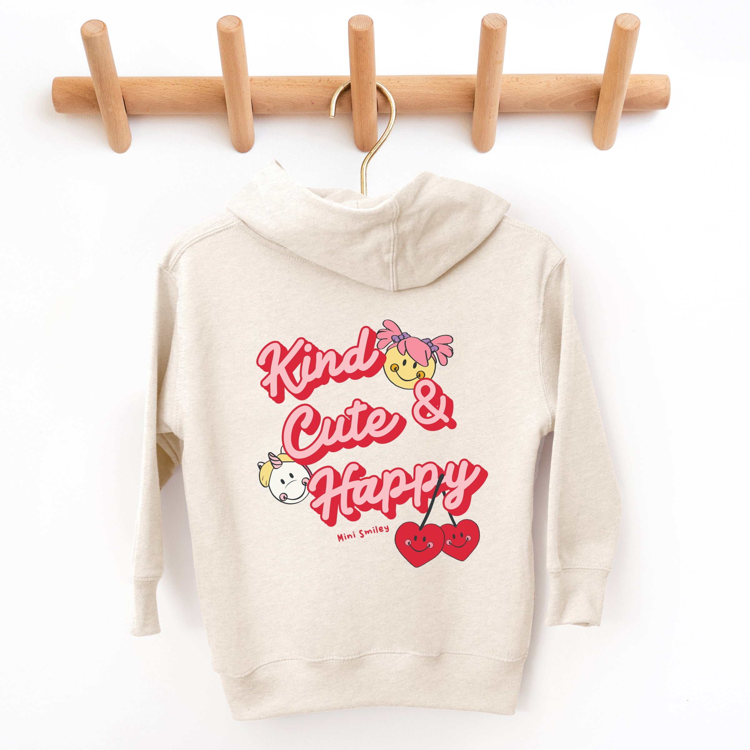 Mini Smiley Kind Cute & Happy - Toddler Hoodie