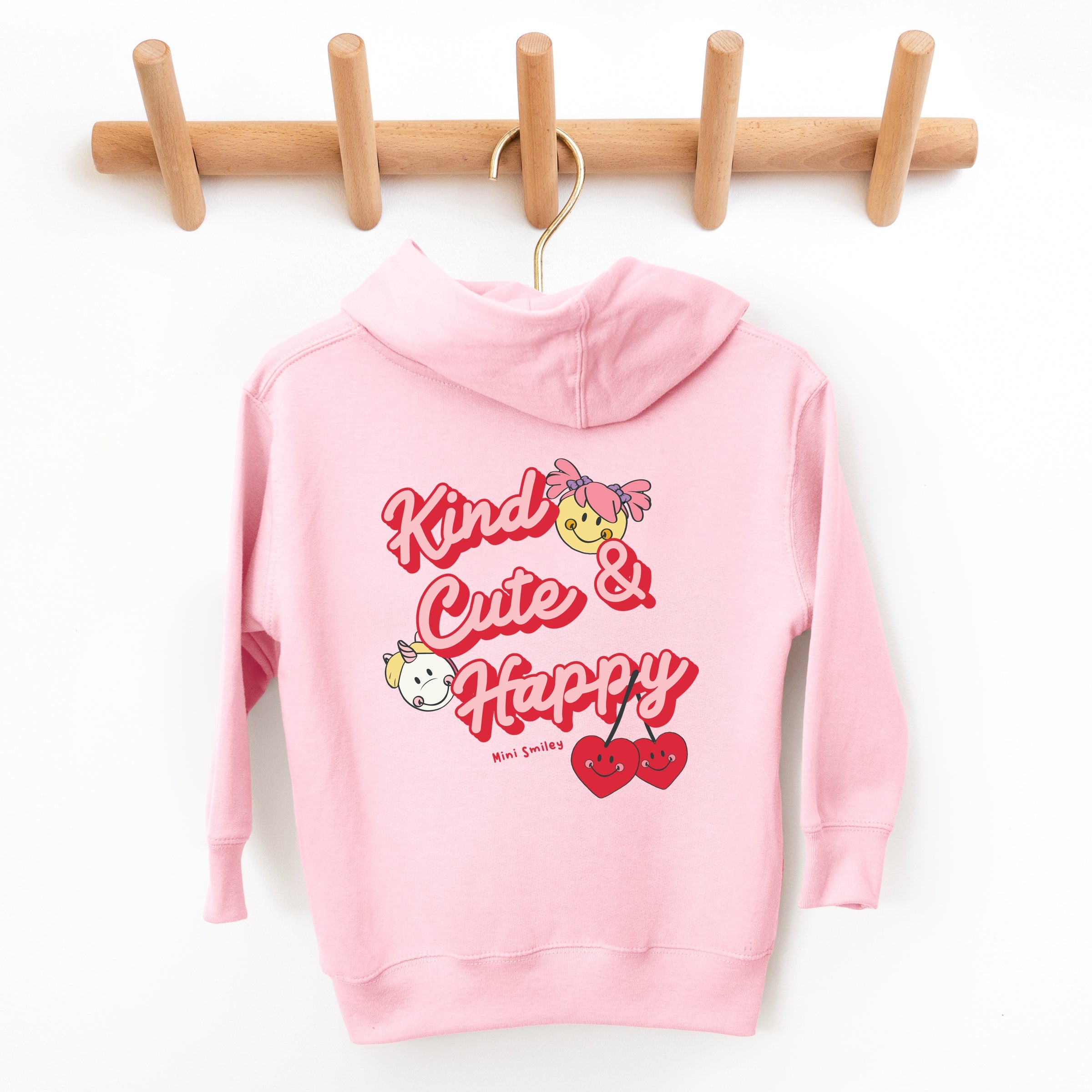 Mini Smiley Kind Cute & Happy - Toddler Hoodie