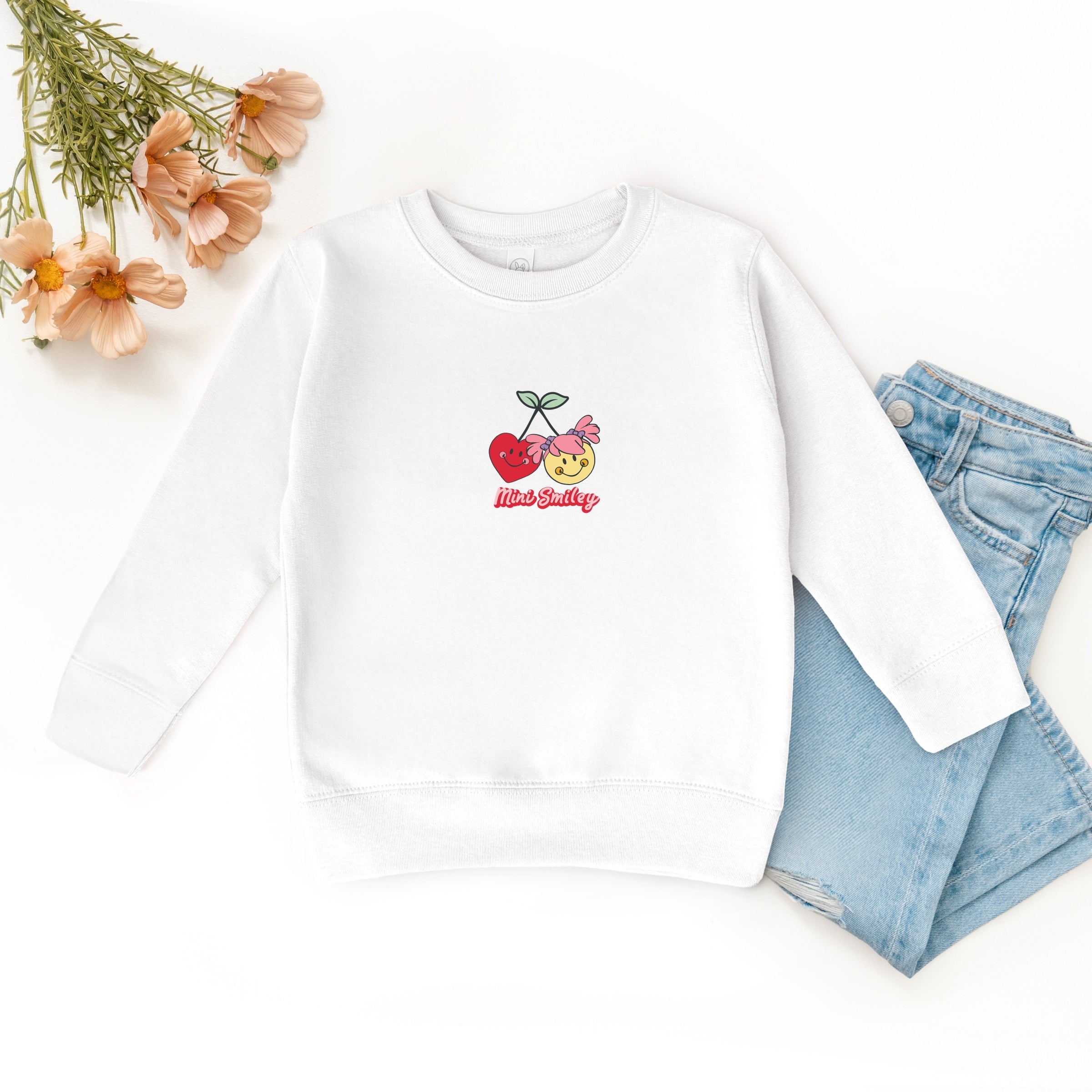 Mini Smiley Kind Cute & Happy - Toddler Graphic Sweatshirt