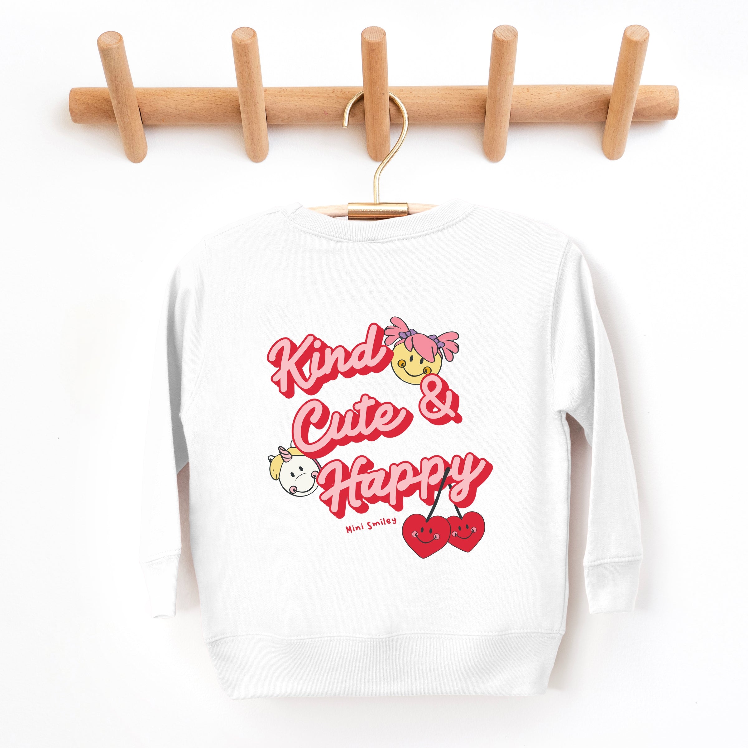 Mini Smiley Kind Cute & Happy - Toddler Graphic Sweatshirt