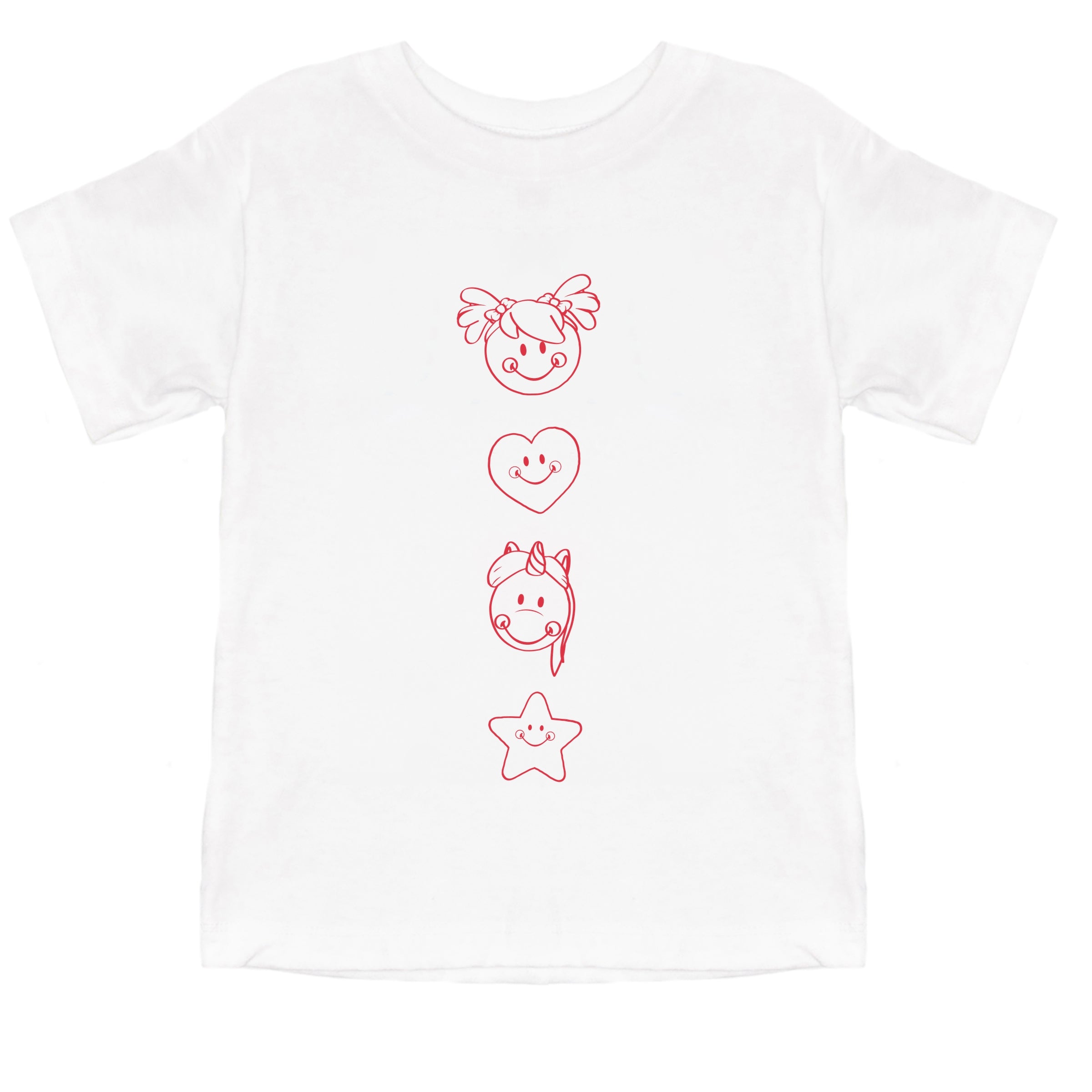 Mini Smiley Love Starts Small - Toddler Short Sleeve Graphic T-Shirt