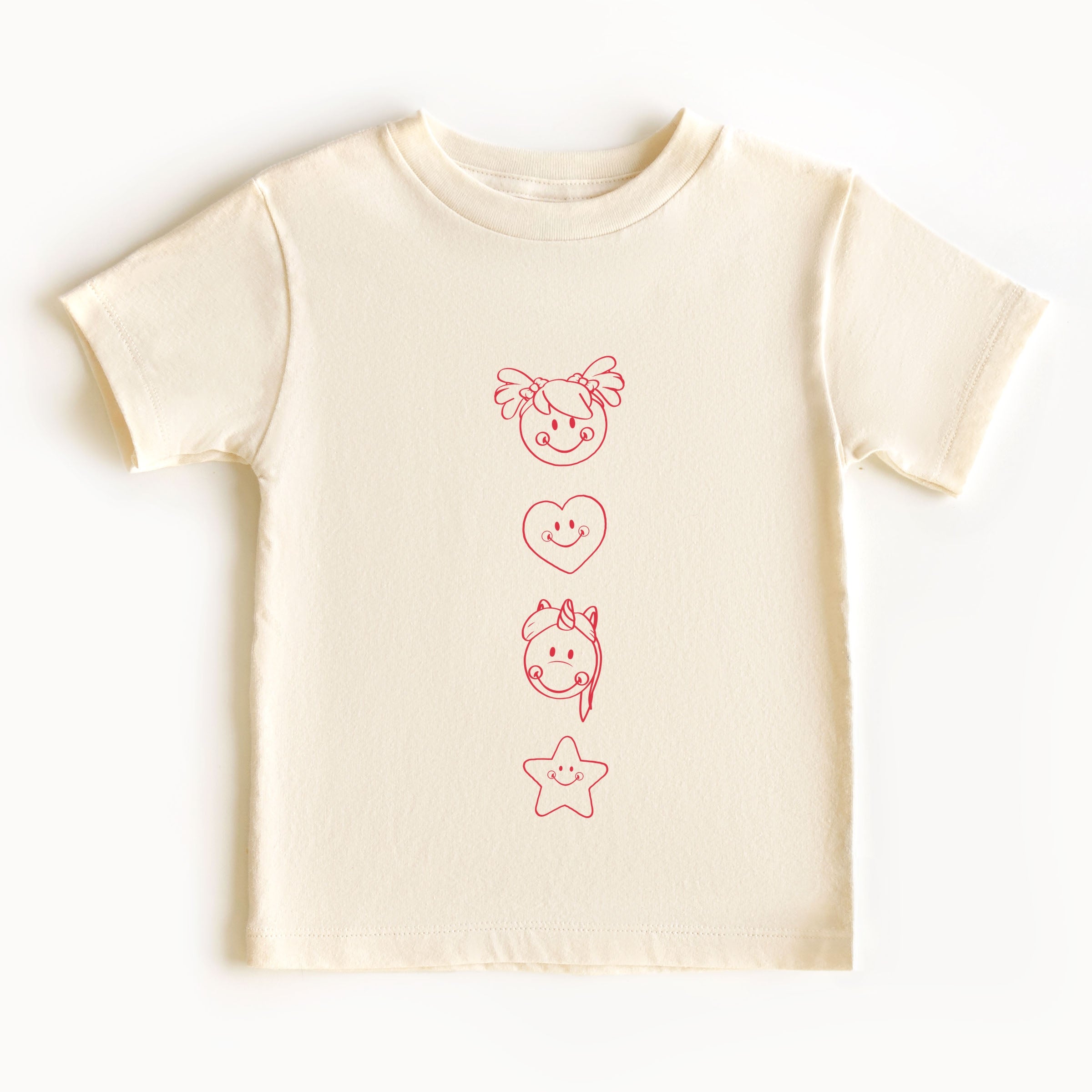 Mini Smiley Love Starts Small - Toddler Short Sleeve Graphic T-Shirt