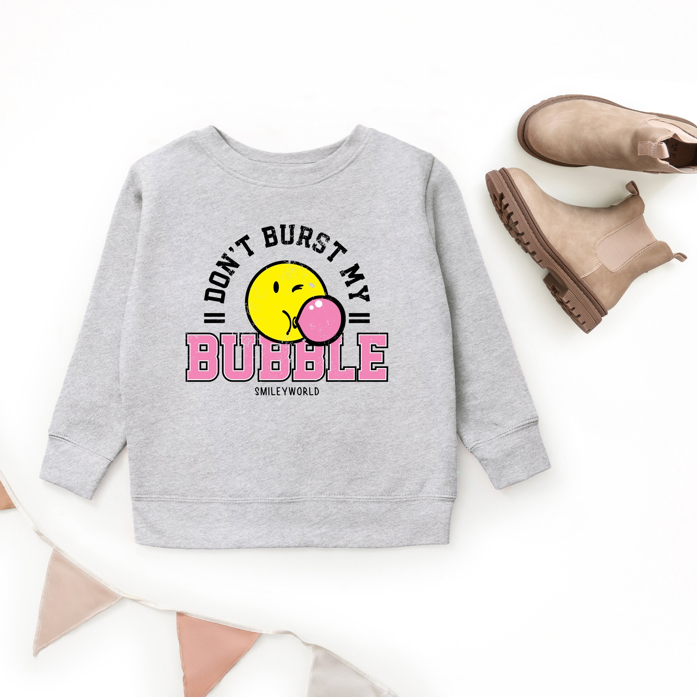 SmileyWorld Don't Burst My Bubble - Youth Graphic Sweatshirt