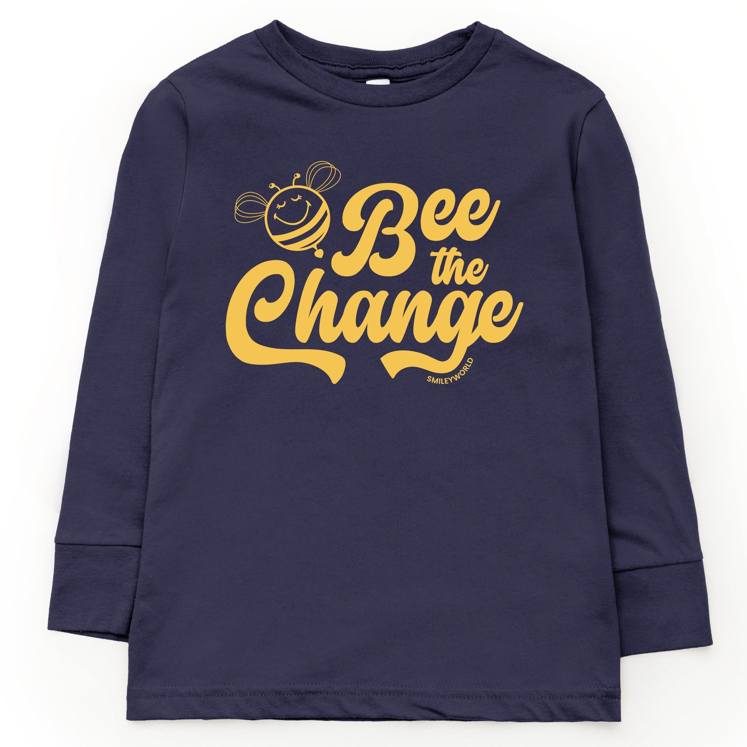 SmileyWorld Bee the Change - Youth Long Sleeve Graphic T-Shirt