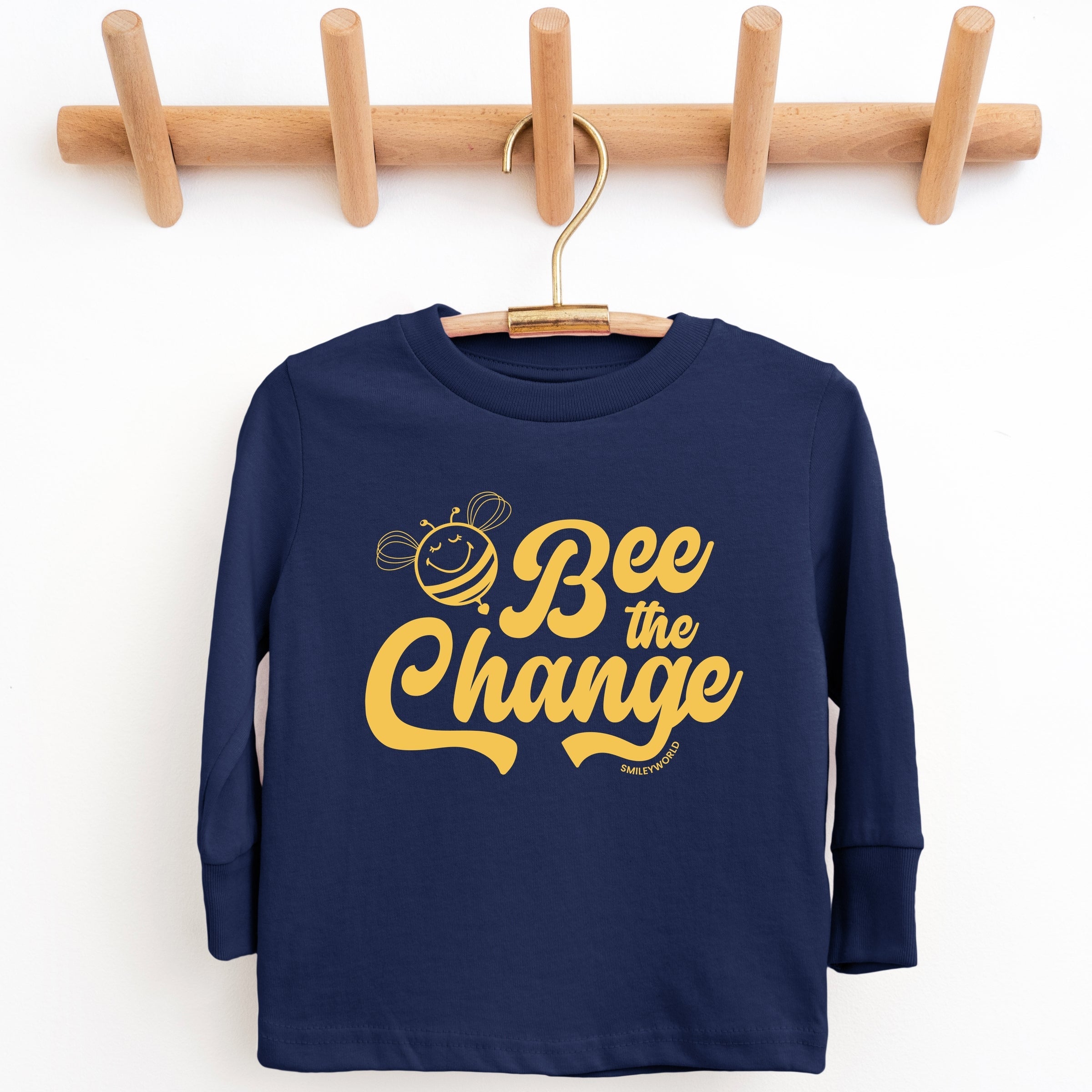 SmileyWorld Bee the Change - Youth Long Sleeve Graphic T-Shirt