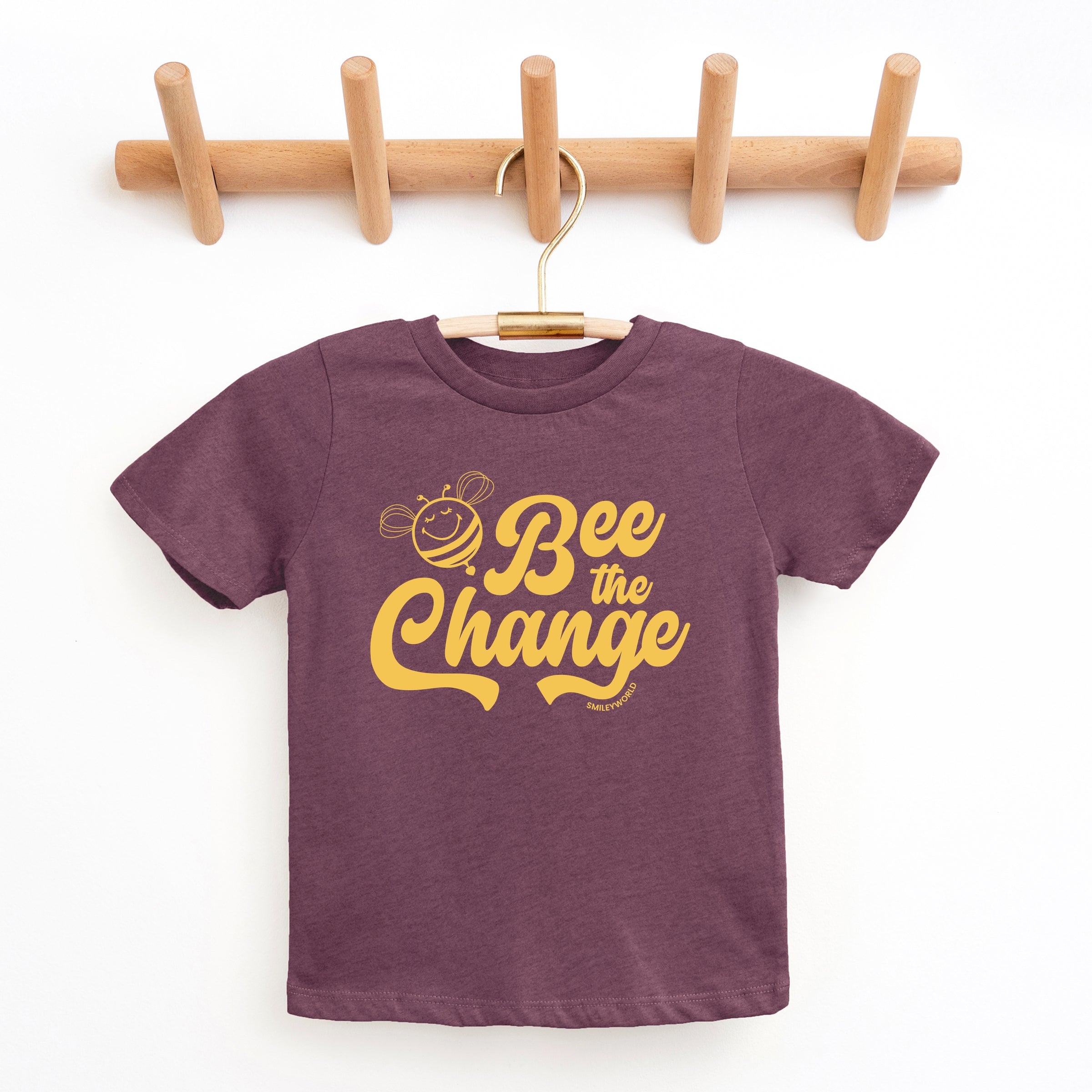 SmileyWorld Bee the Change - Youth Short Sleeve Graphic T-Shirt