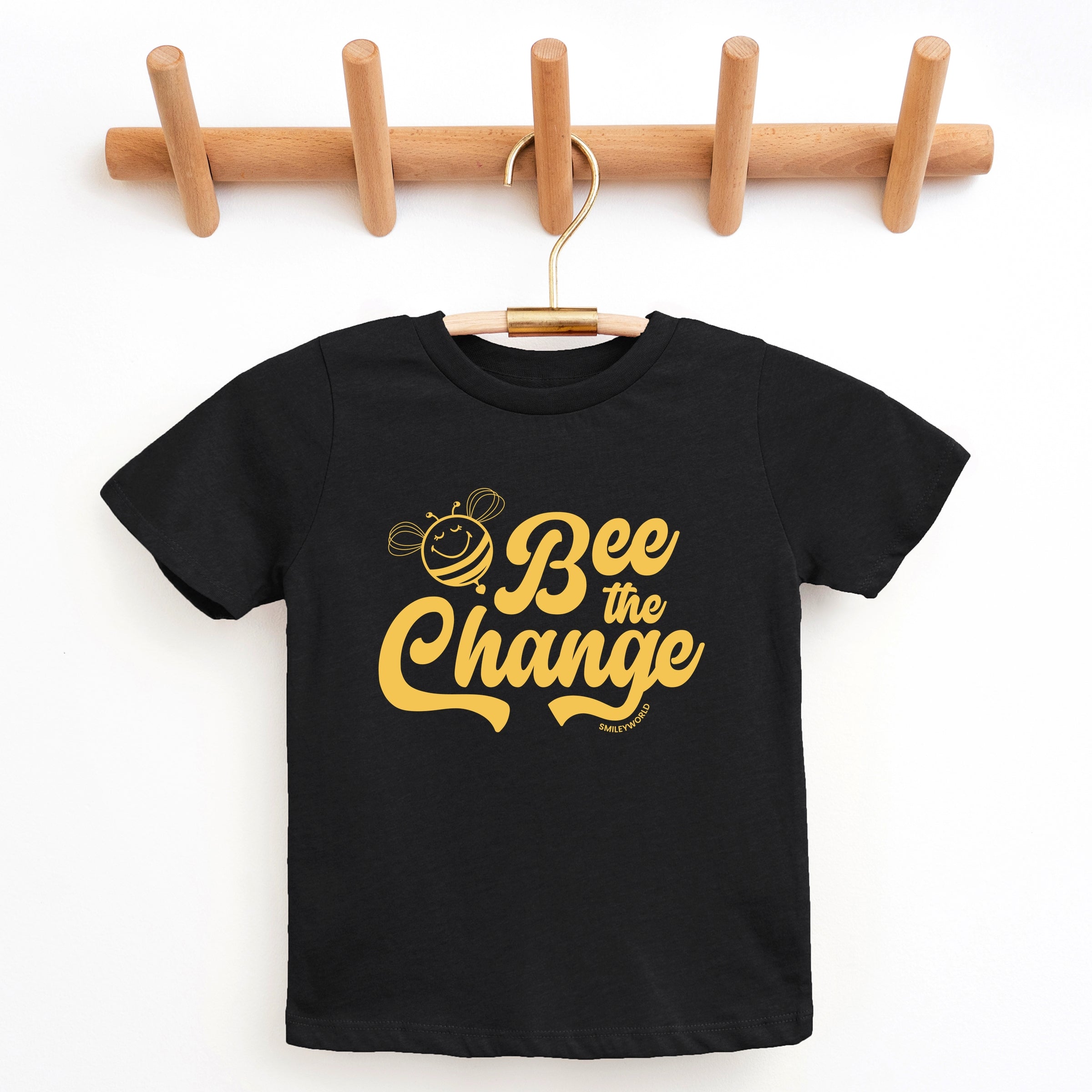 SmileyWorld Bee the Change - Youth Short Sleeve Graphic T-Shirt