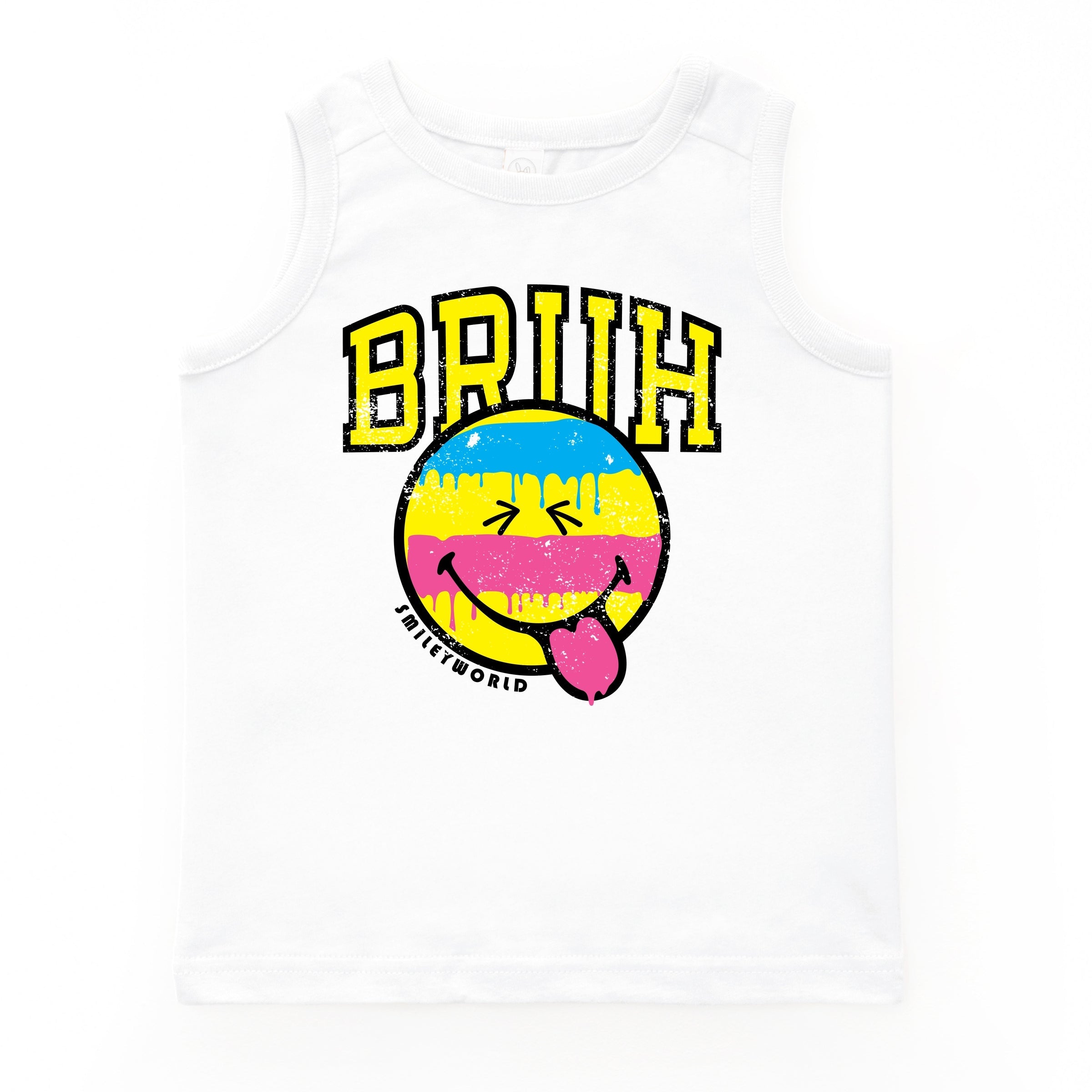 SmileyWorld Bruh Paint Drip Distressed - Youth Tank Top