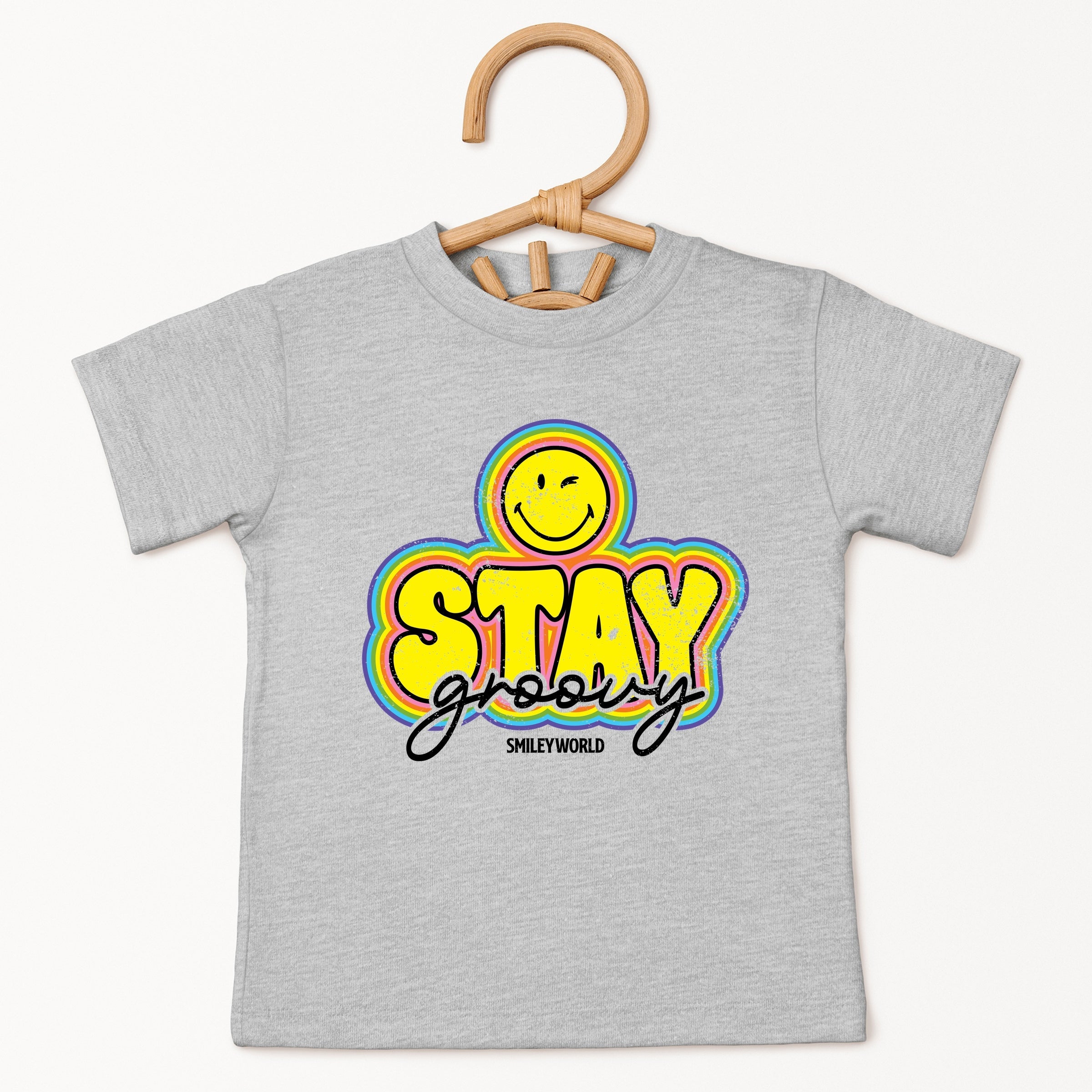 SmileyWorld Stay Groovy - Toddler Short Sleeve Graphic T-Shirt