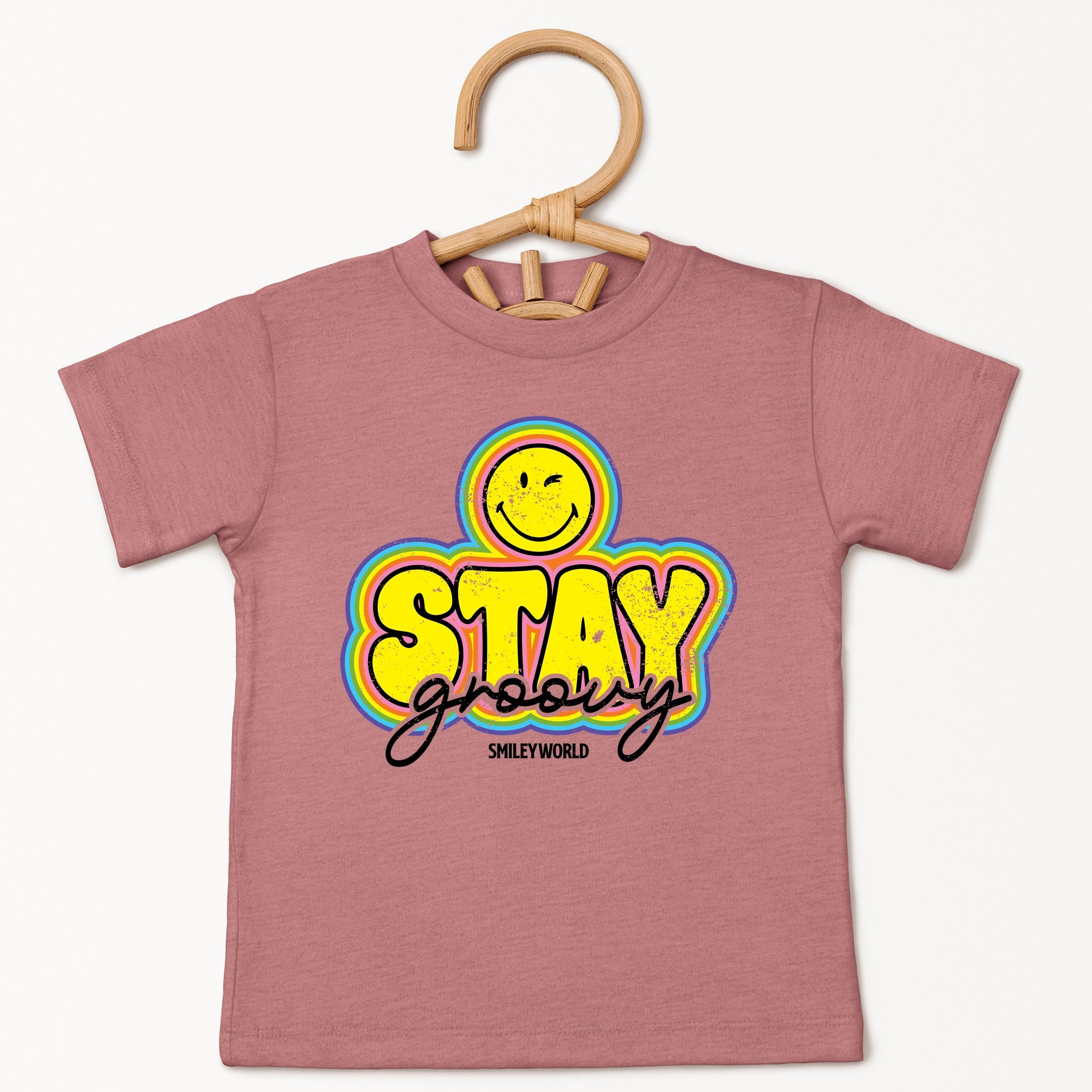 SmileyWorld Stay Groovy - Toddler Short Sleeve Graphic T-Shirt