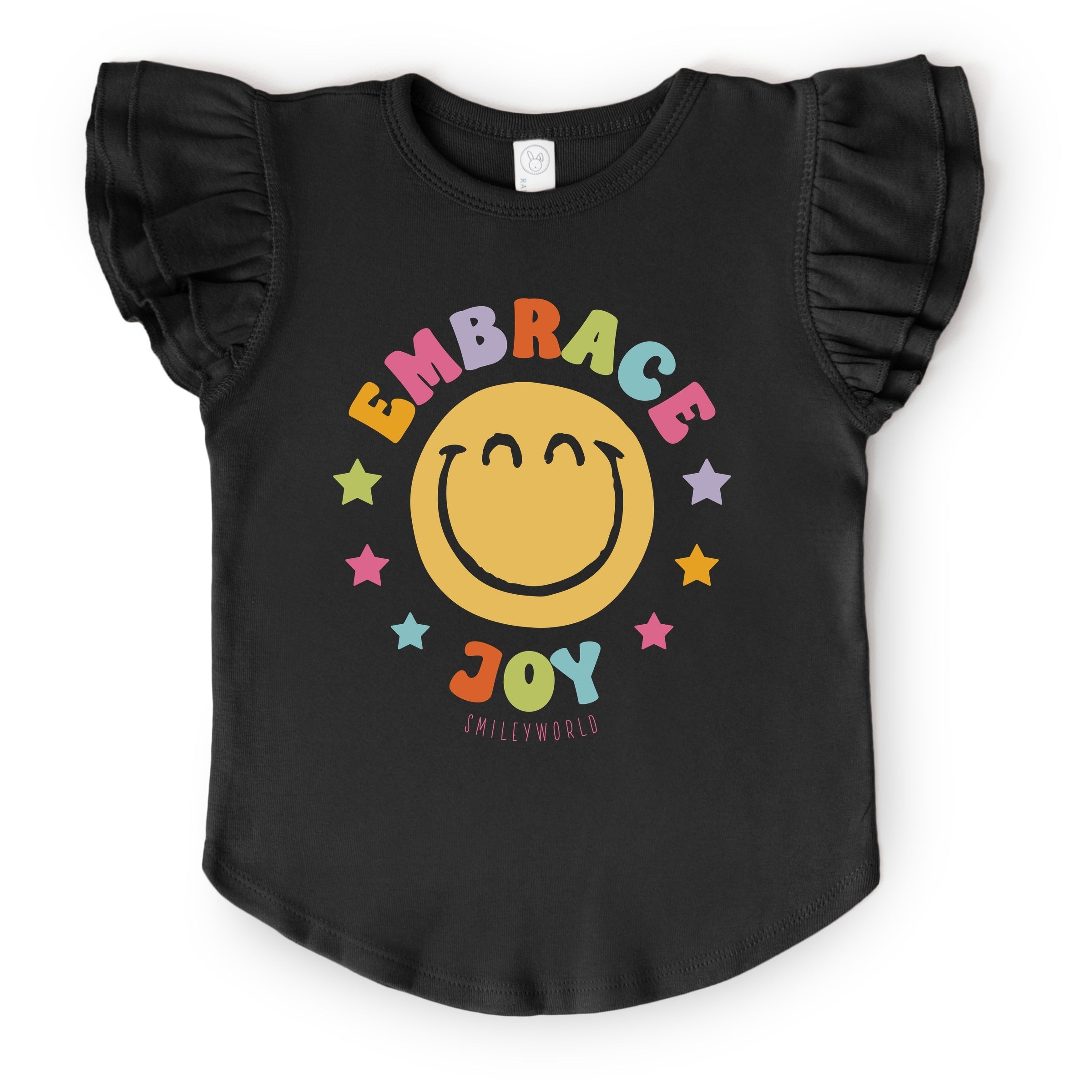 SmileyWorld Embrace Joy - Flutter Sleeve Graphic T-Shirt