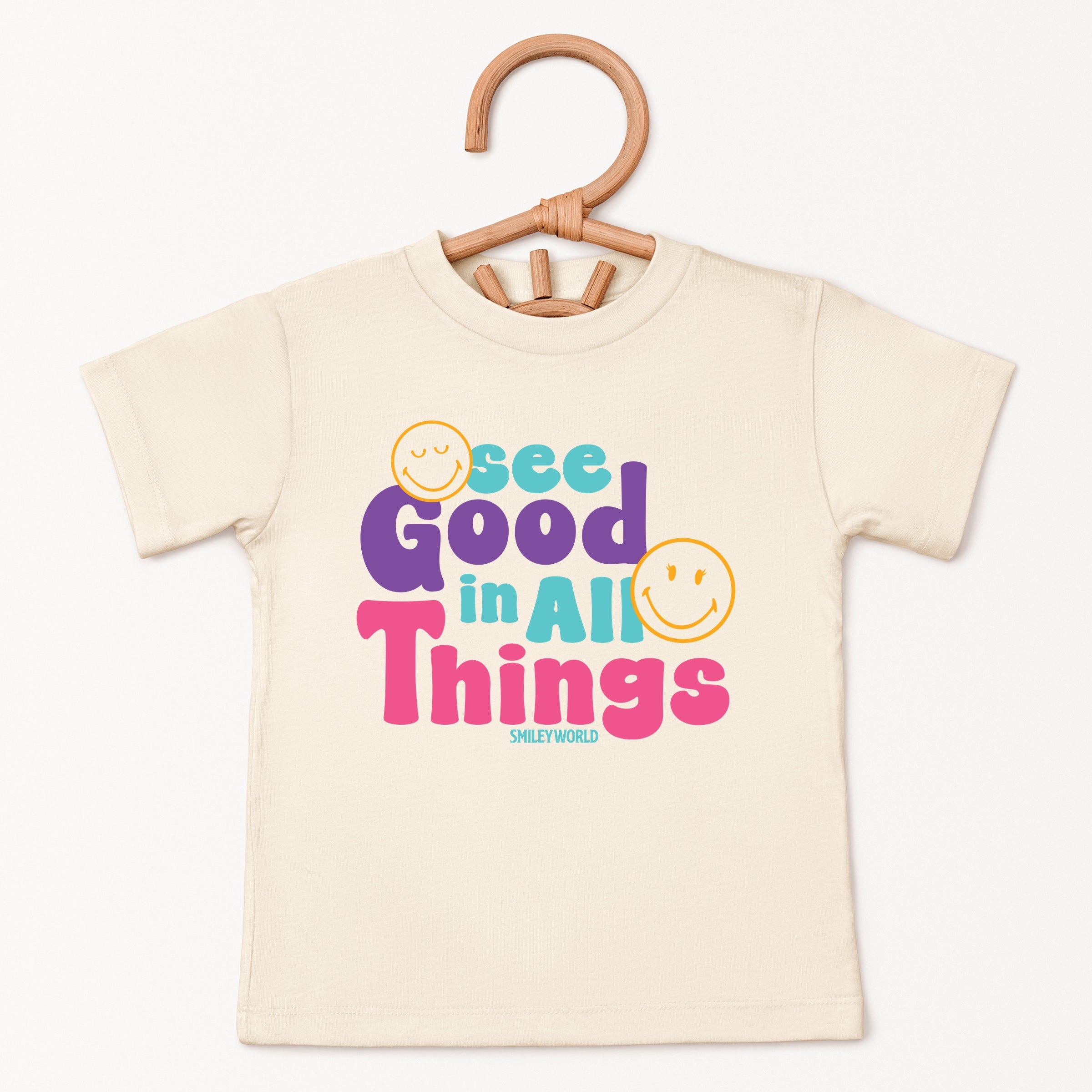 SmileyWorld See Good In All Things - Toddler Short Sleeve Graphic T-Shirt