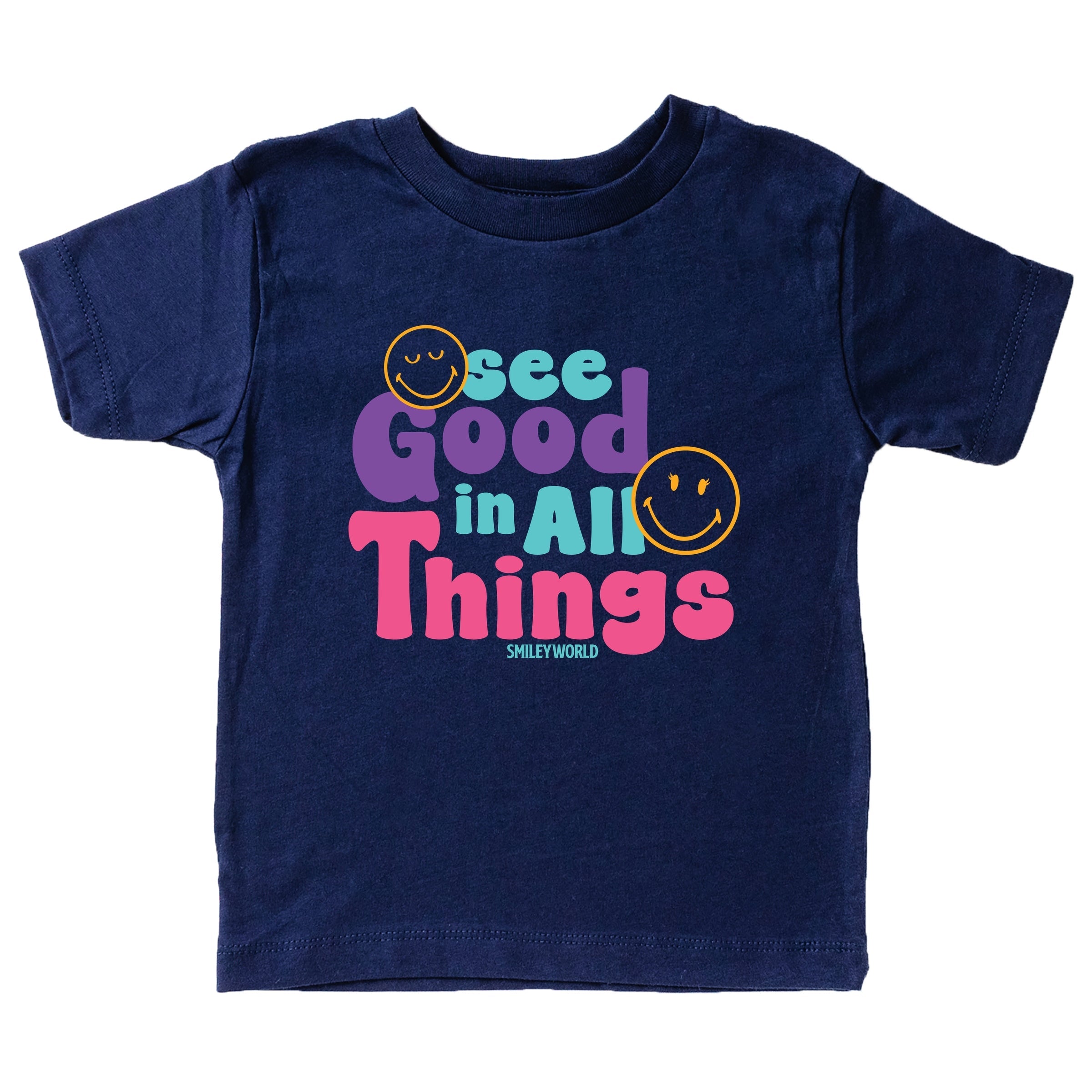 SmileyWorld See Good In All Things - Toddler Short Sleeve Graphic T-Shirt