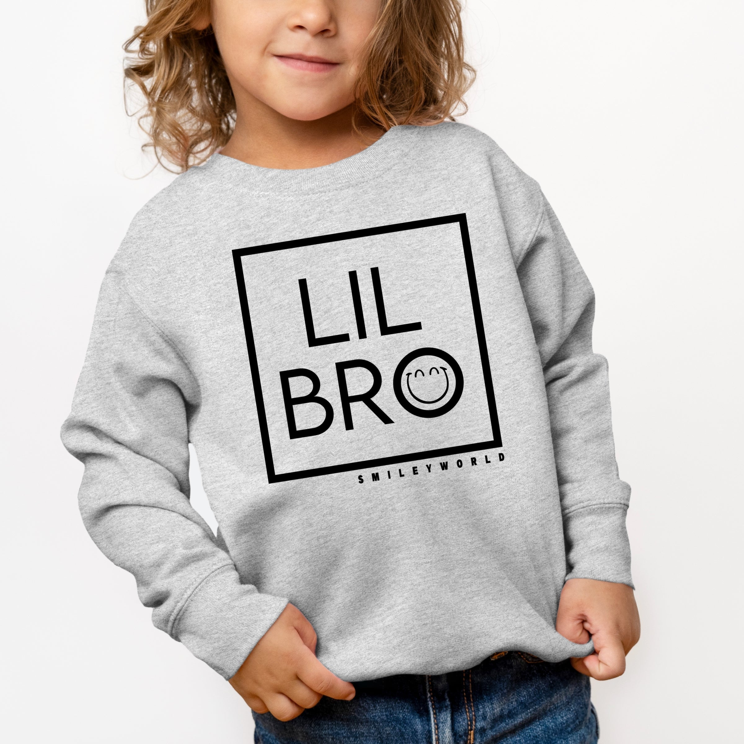 SmileyWorld Lil Bro Square - Toddler Graphic Sweatshirt