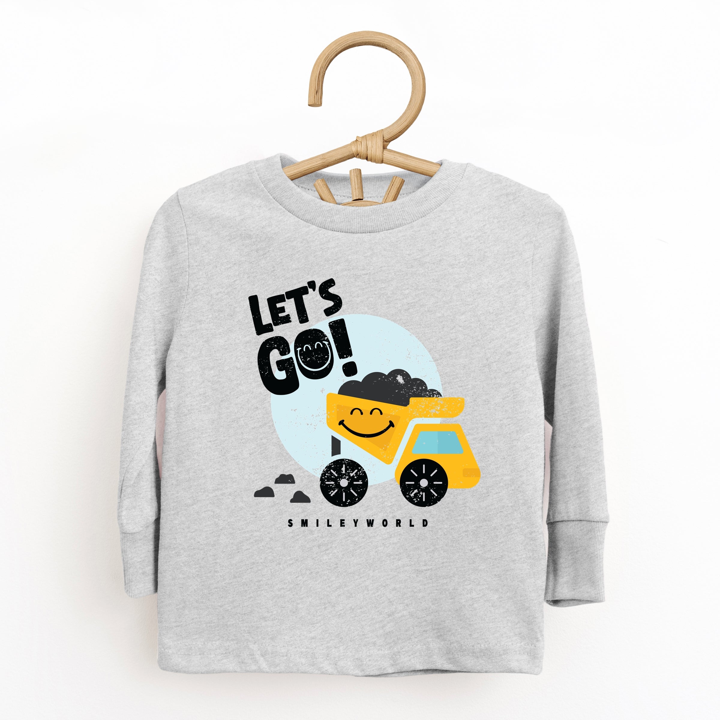 SmileyWorld Let's Go Dump Truck - Toddler Long Sleeve Graphic Tee