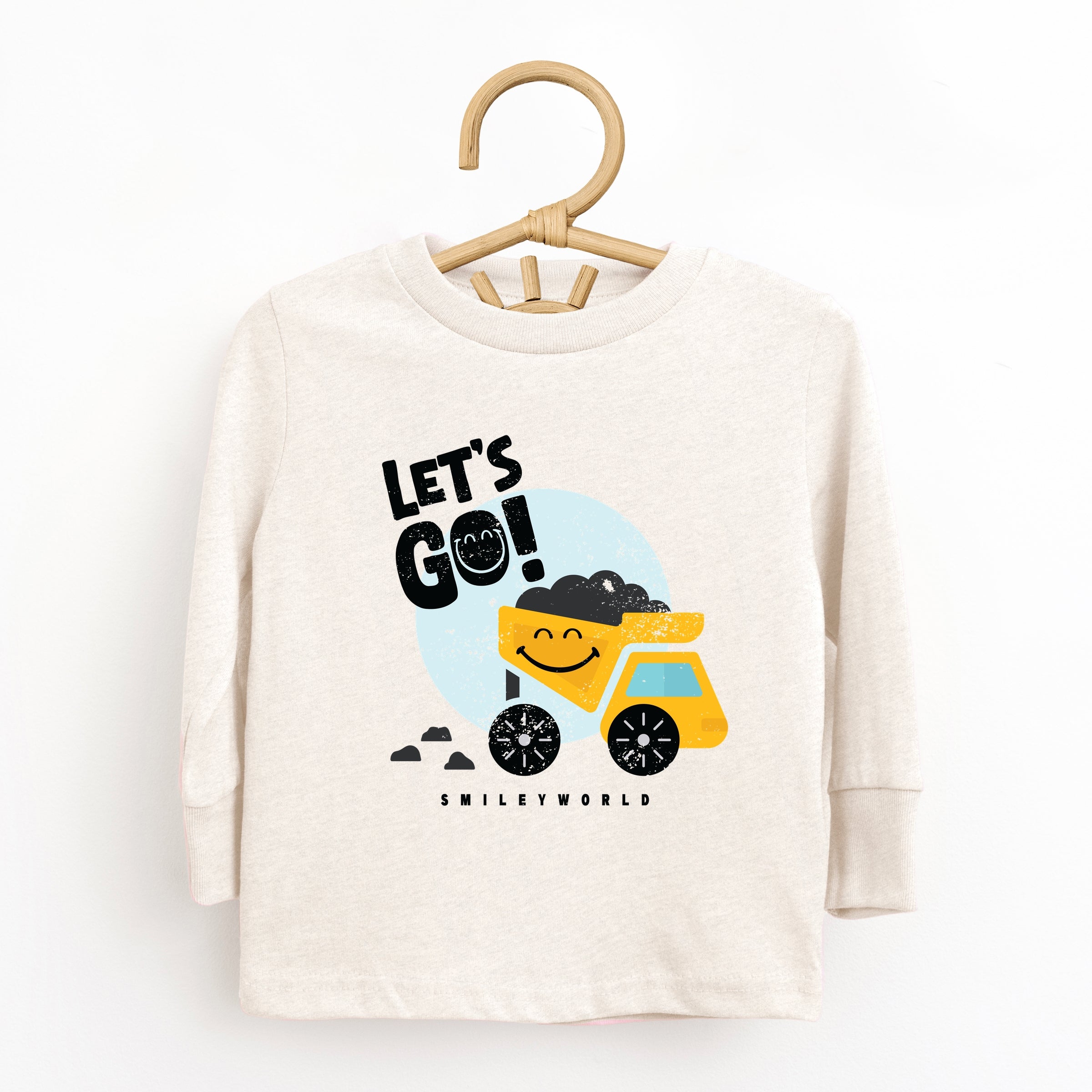 SmileyWorld Let's Go Dump Truck - Toddler Long Sleeve Graphic Tee