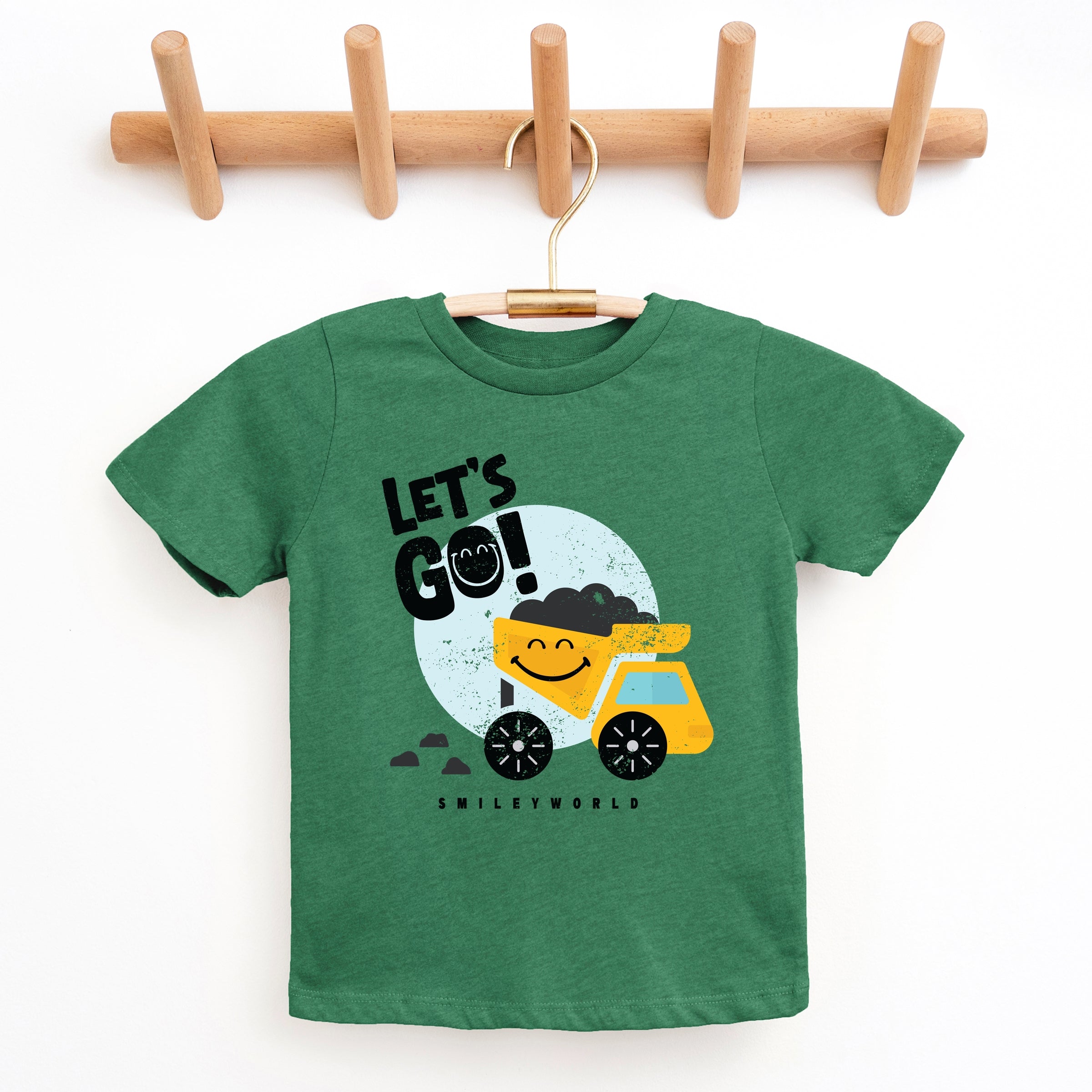 SmileyWorld Let's Go Dump Truck - Youth Short Sleeve Graphic T-Shirt