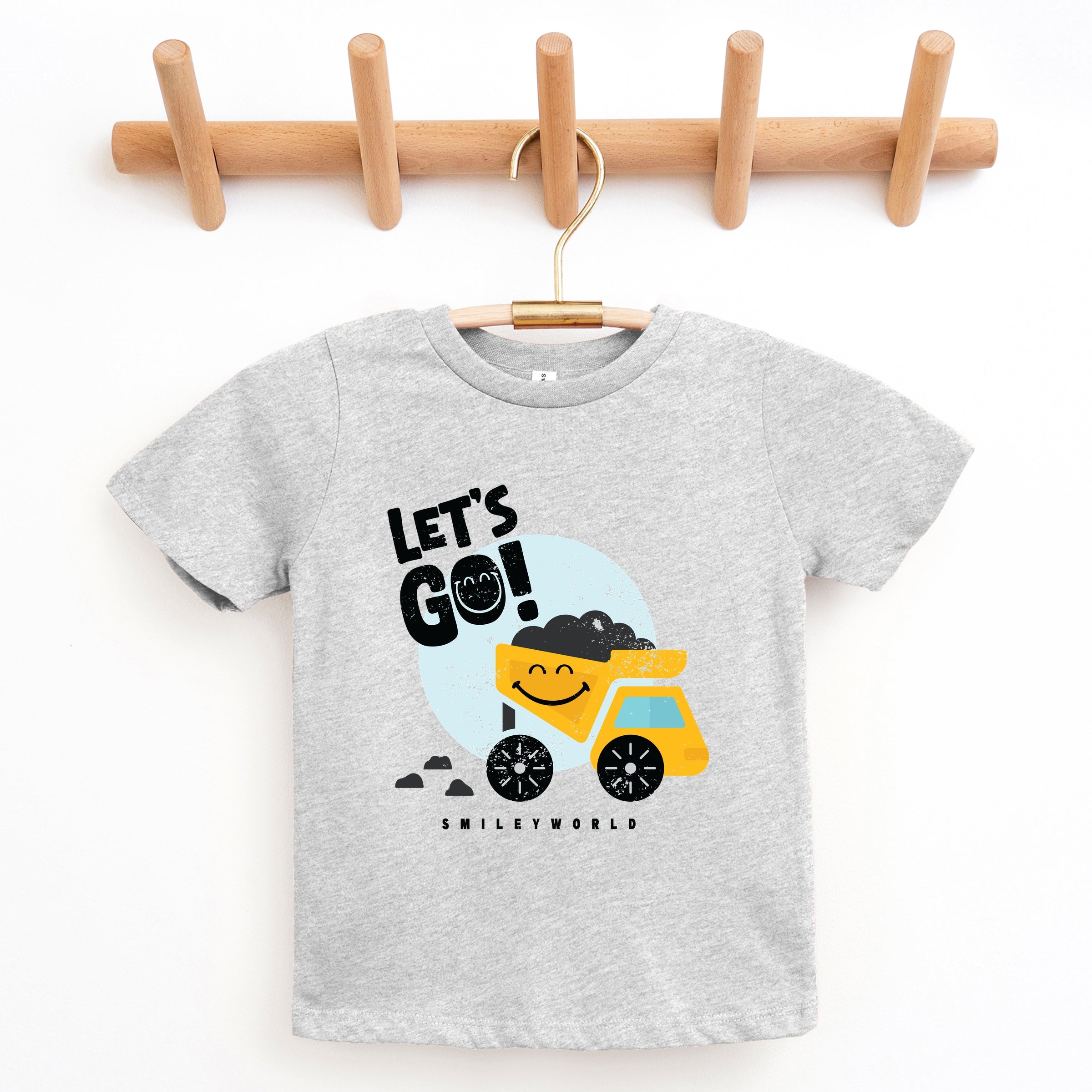 SmileyWorld Let's Go Dump Truck - Youth Short Sleeve Graphic T-Shirt