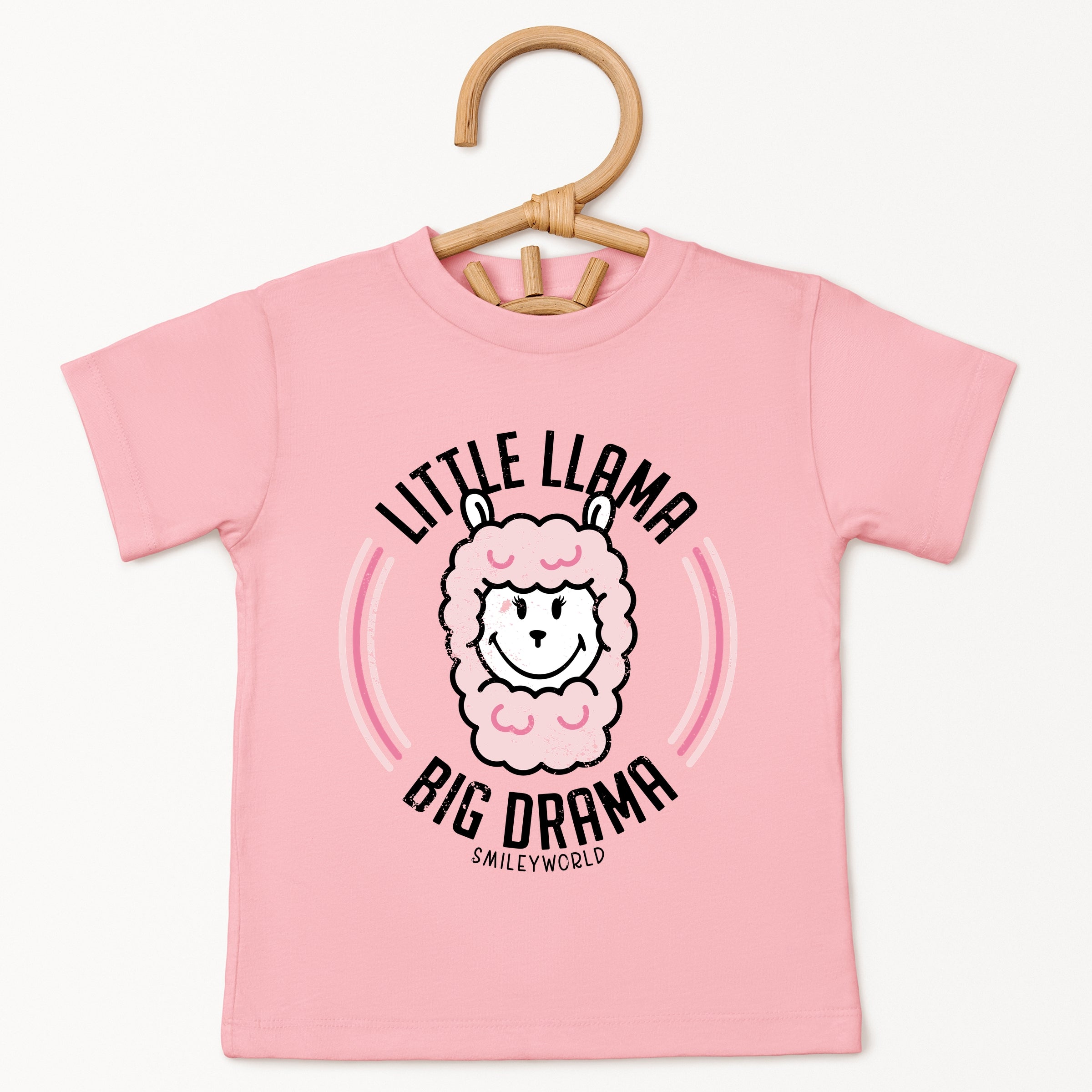 SmileyWorld Little Llama Big Drama - Toddler Short Sleeve Graphic T-Shirt