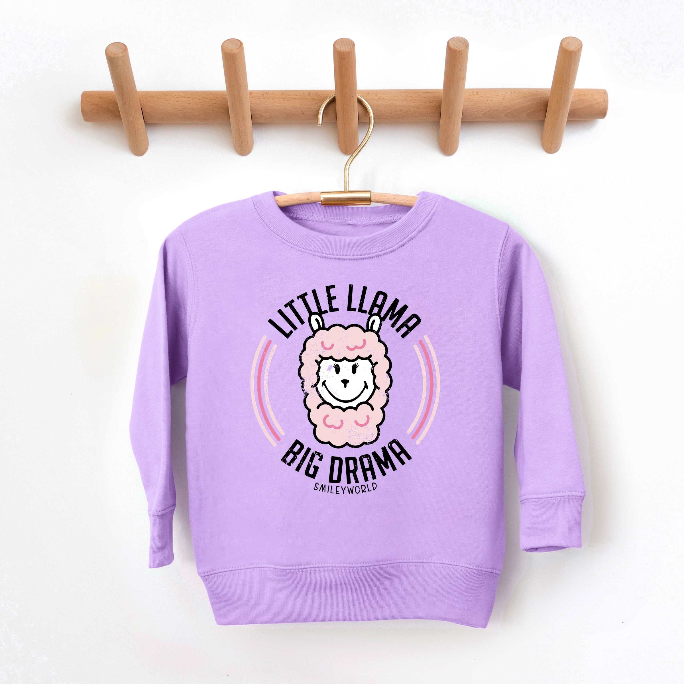 SmileyWorld Little Llama Big Drama - Toddler Graphic Sweatshirt