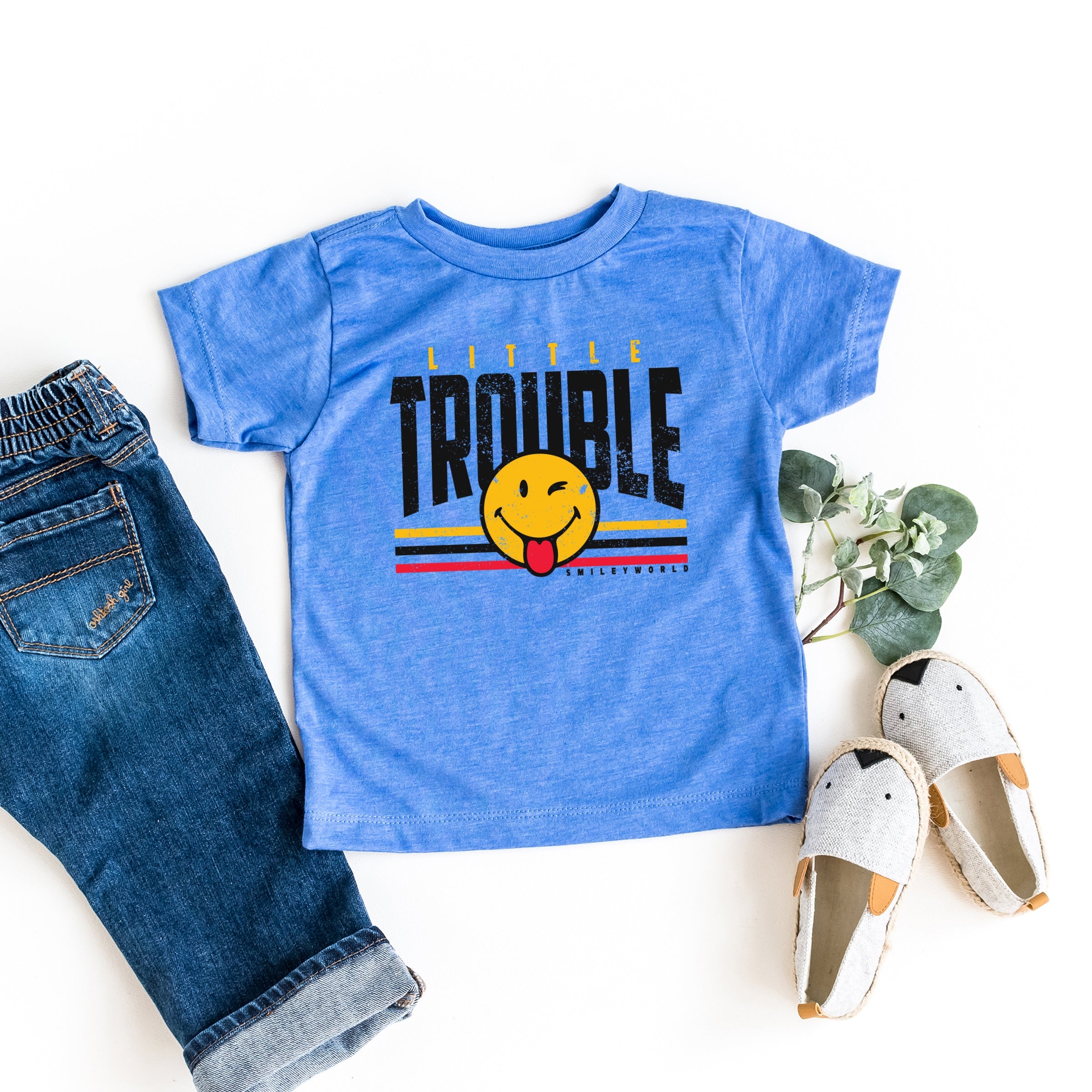 SmileyWorld Little Trouble - Toddler Short Sleeve Graphic T-Shirt