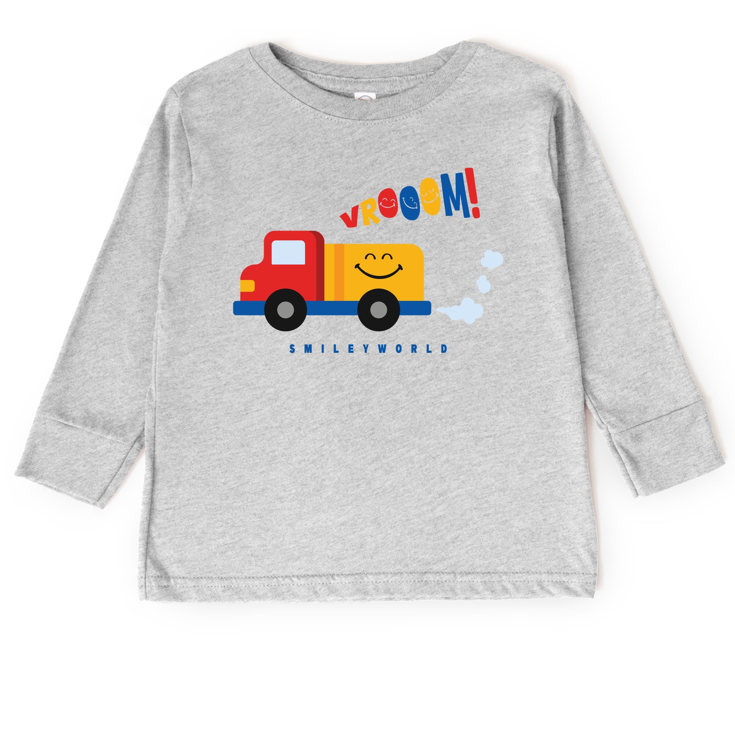 SmileyWorld Vrooom Truck - Toddler Long Sleeve Graphic Tee