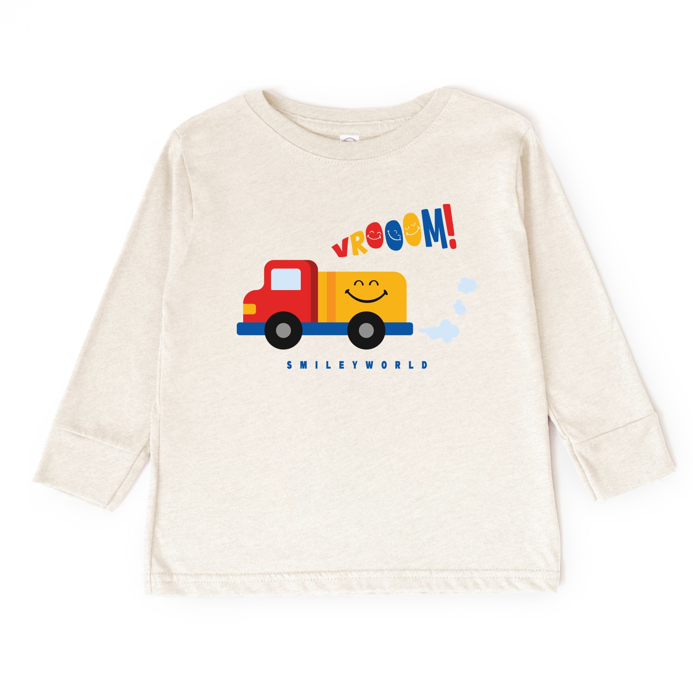 SmileyWorld Vrooom Truck - Toddler Long Sleeve Graphic Tee