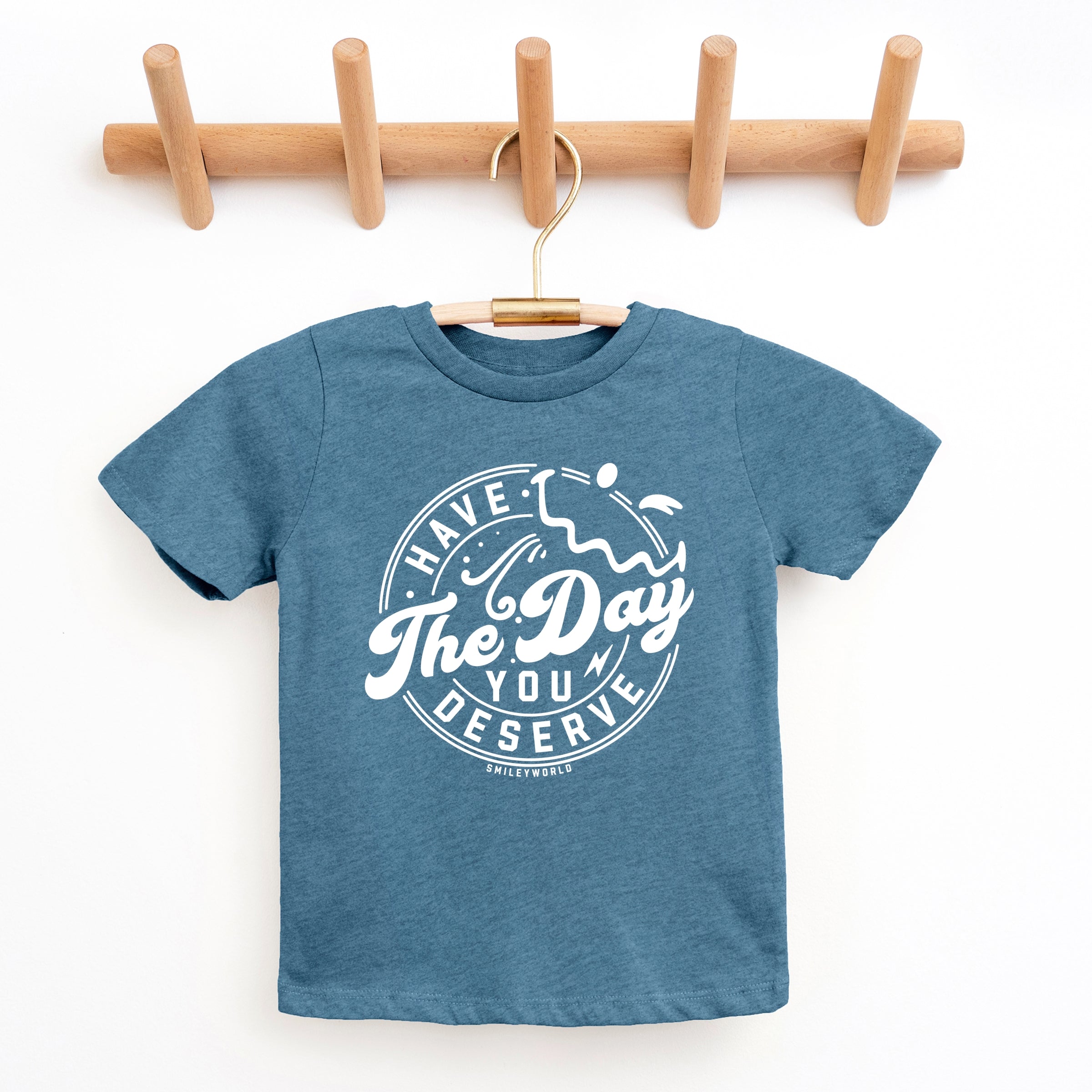 SmileyWorld Have The Day You Deserve Circle - Youth Short Sleeve Graphic T-Shirt