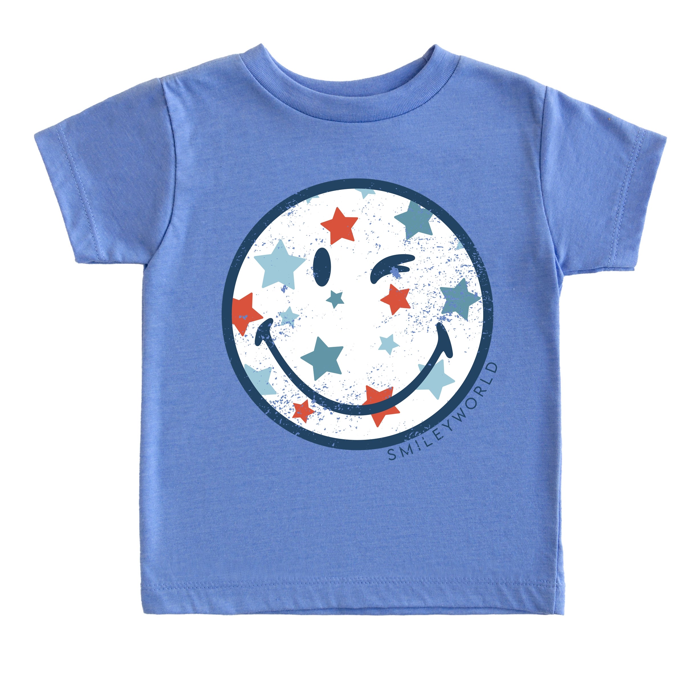 SmileyWorld Patriotic Star Wink - Toddler Short Sleeve Graphic T-Shirt