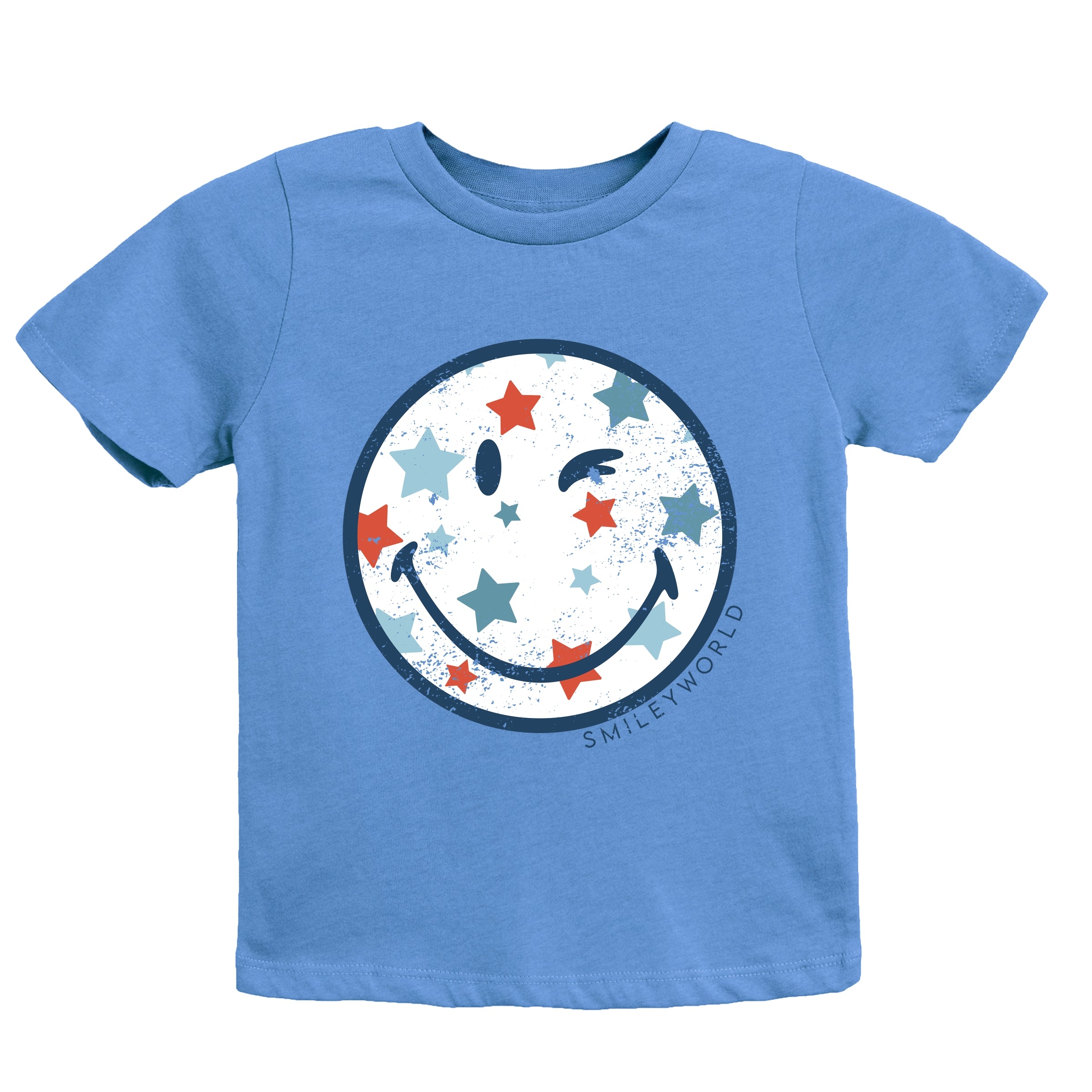 SmileyWorld Patriotic Star Wink - Youth Short Sleeve Graphic T-Shirt