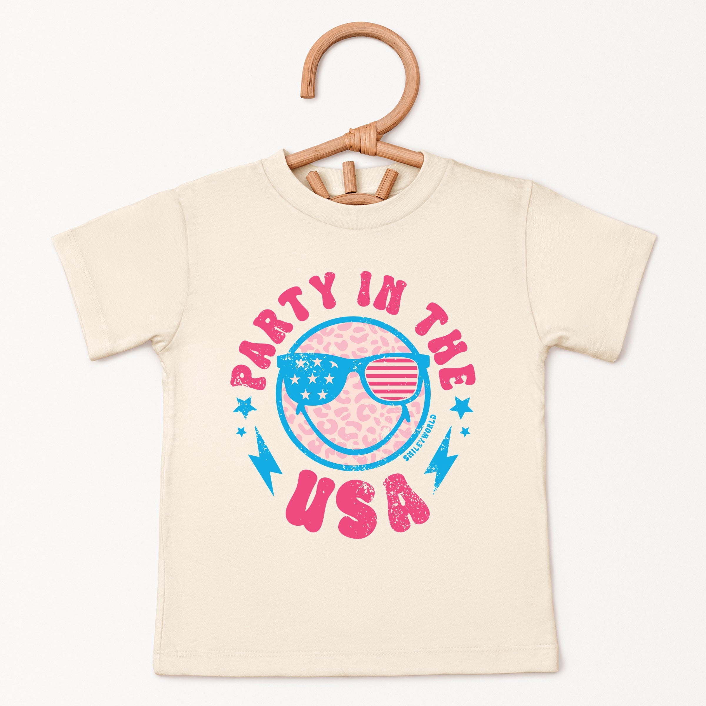 SmileyWorld Party In The USA - Toddler Short Sleeve Graphic T-Shirt